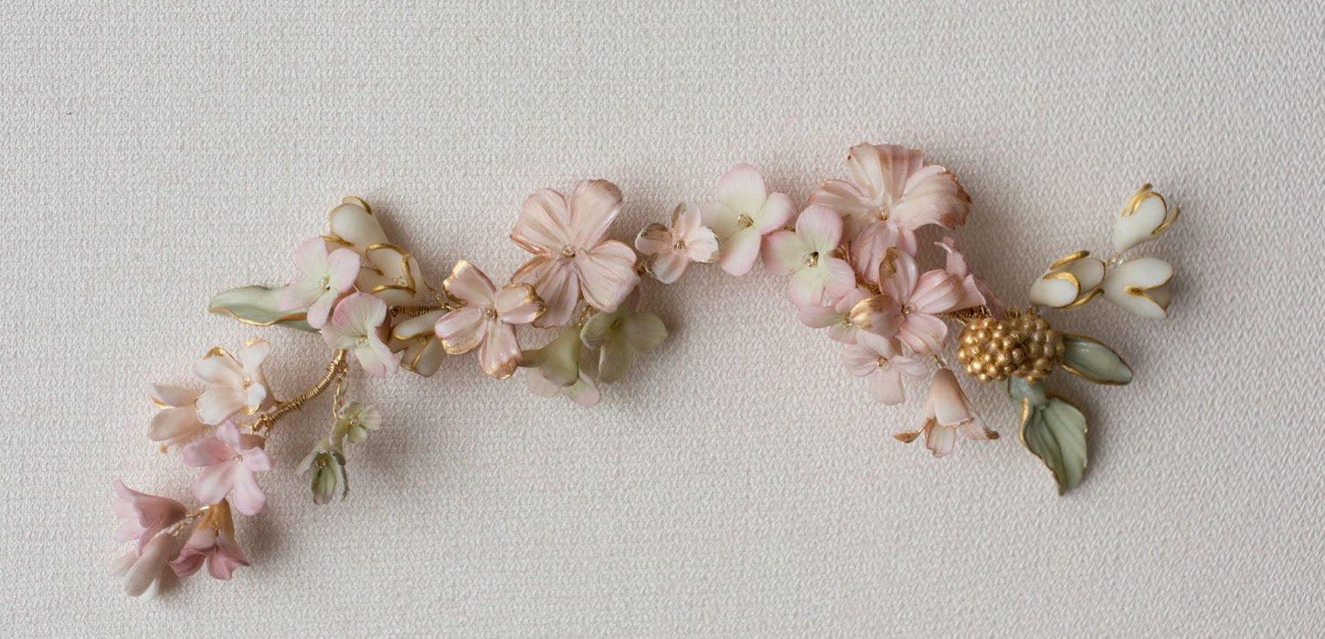Forget-me-not Pink Freshwater Pearls Hair Clip