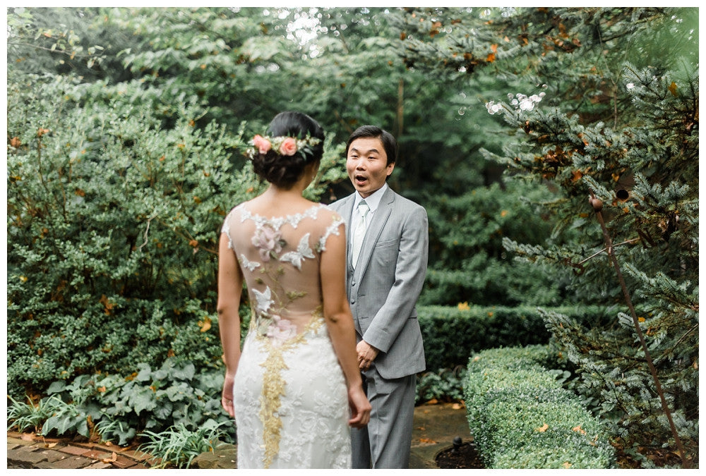 Claire Pettibone Wedding Dress Garden Wedding Inspiration