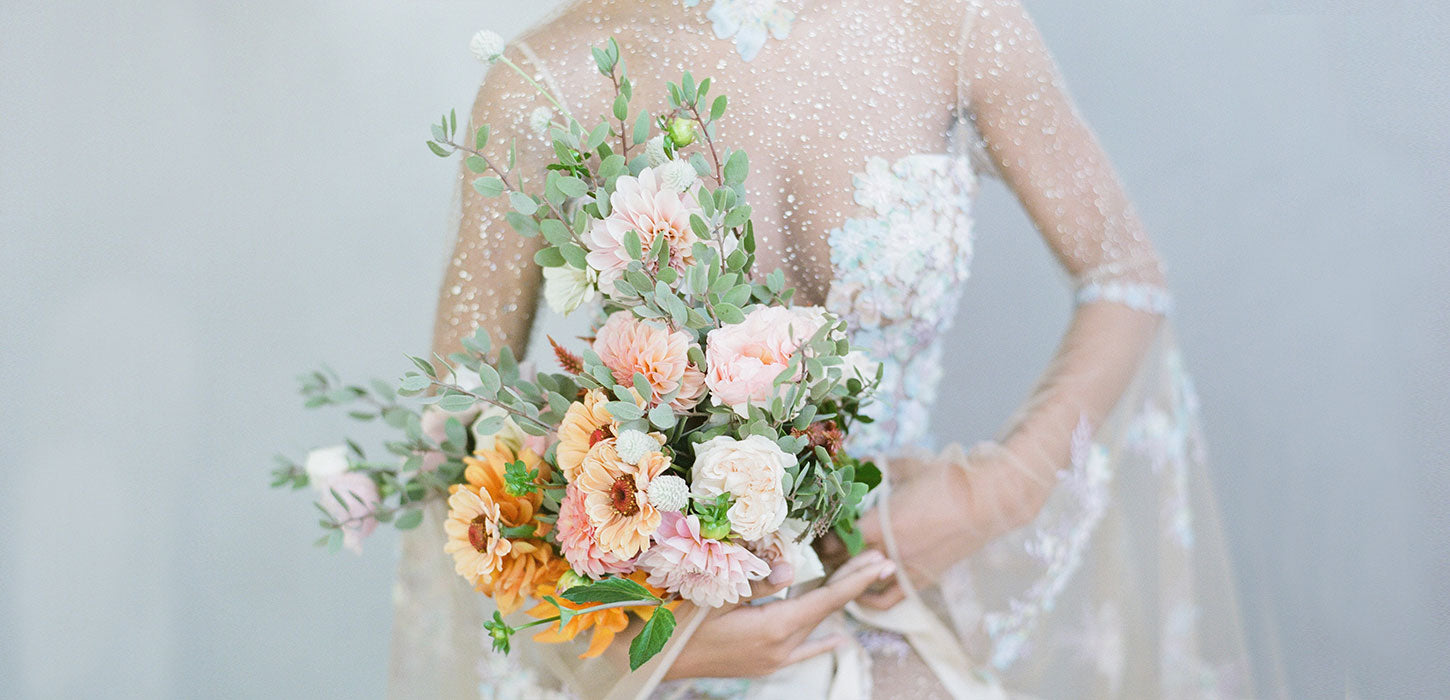 Colorful Flora Wedding Dress by Claire Pettibone for Fine Art Wedding Claire Pettibone Design Atelier Colorful Flora Wedding Dress by Claire Pettibone for Fine Art Wedding Claire Pettibone Design Atelier