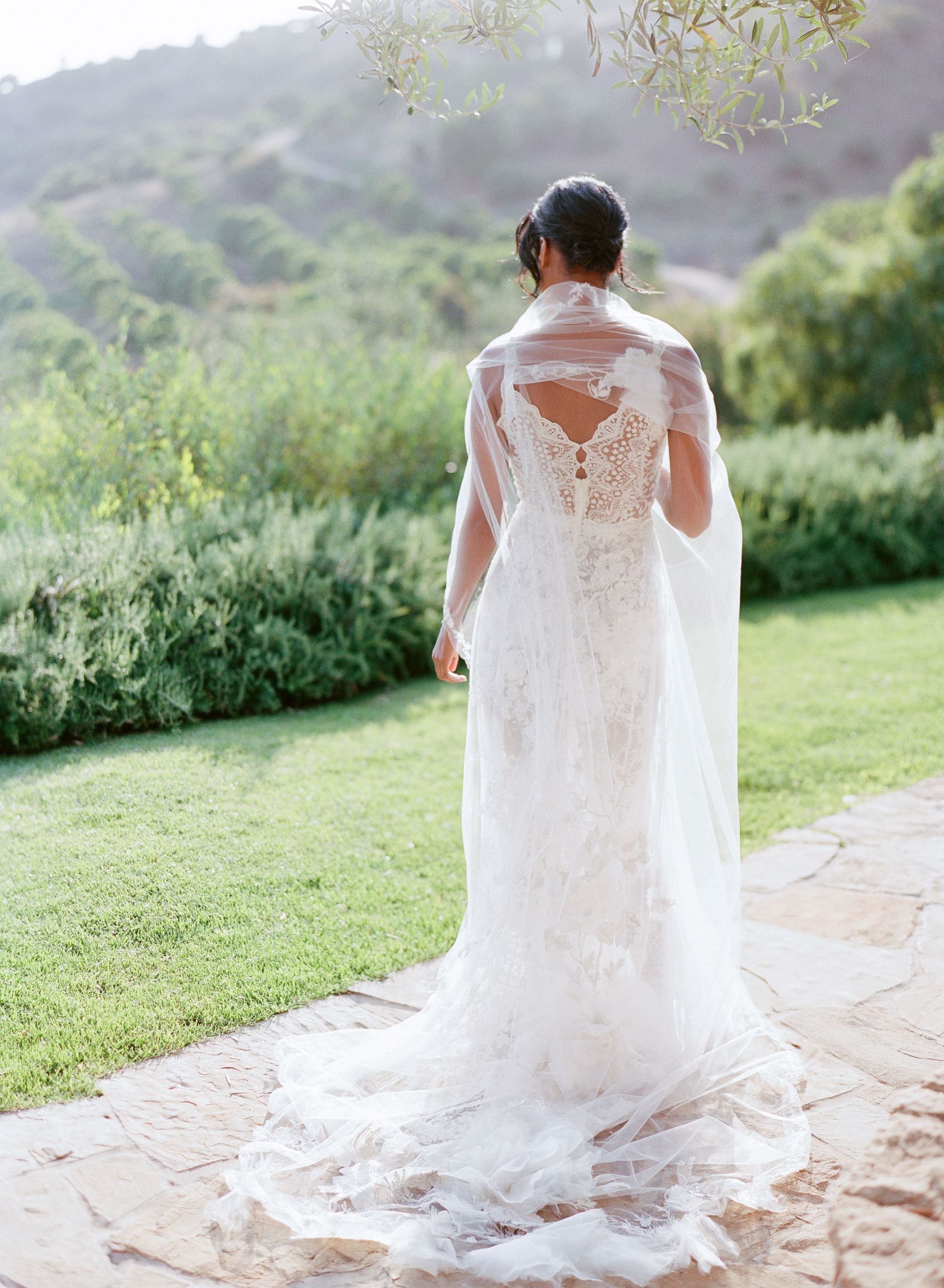 A-line wedding dress by Claire Pettibone