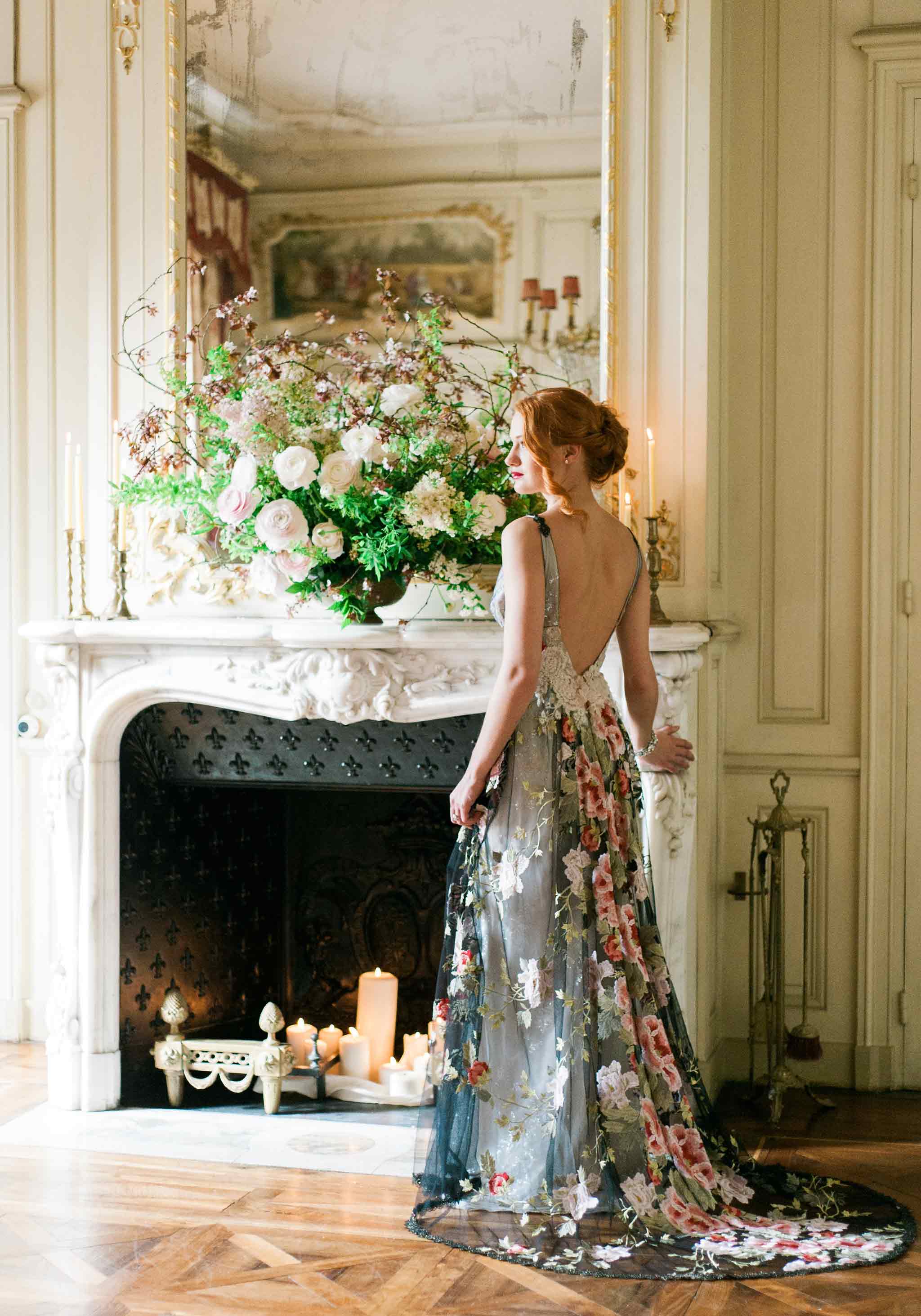 Unique Luxurious black wedding dress Rave Design by Claire Pettibone