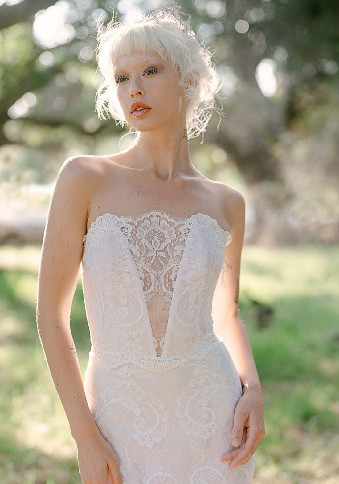 Quill Strapless wedding Dress