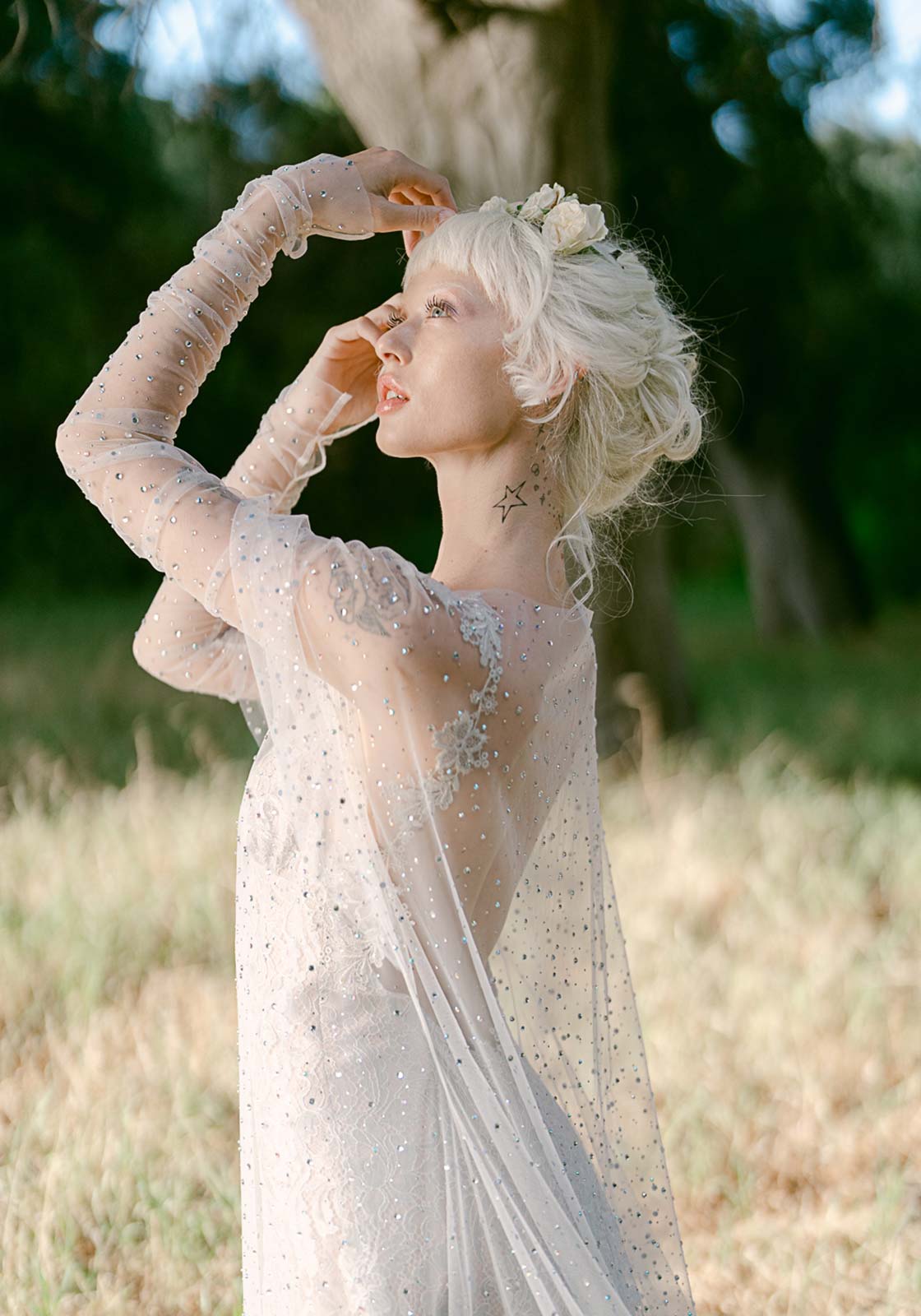 Sleeve Detail on the Mist Wedding dress