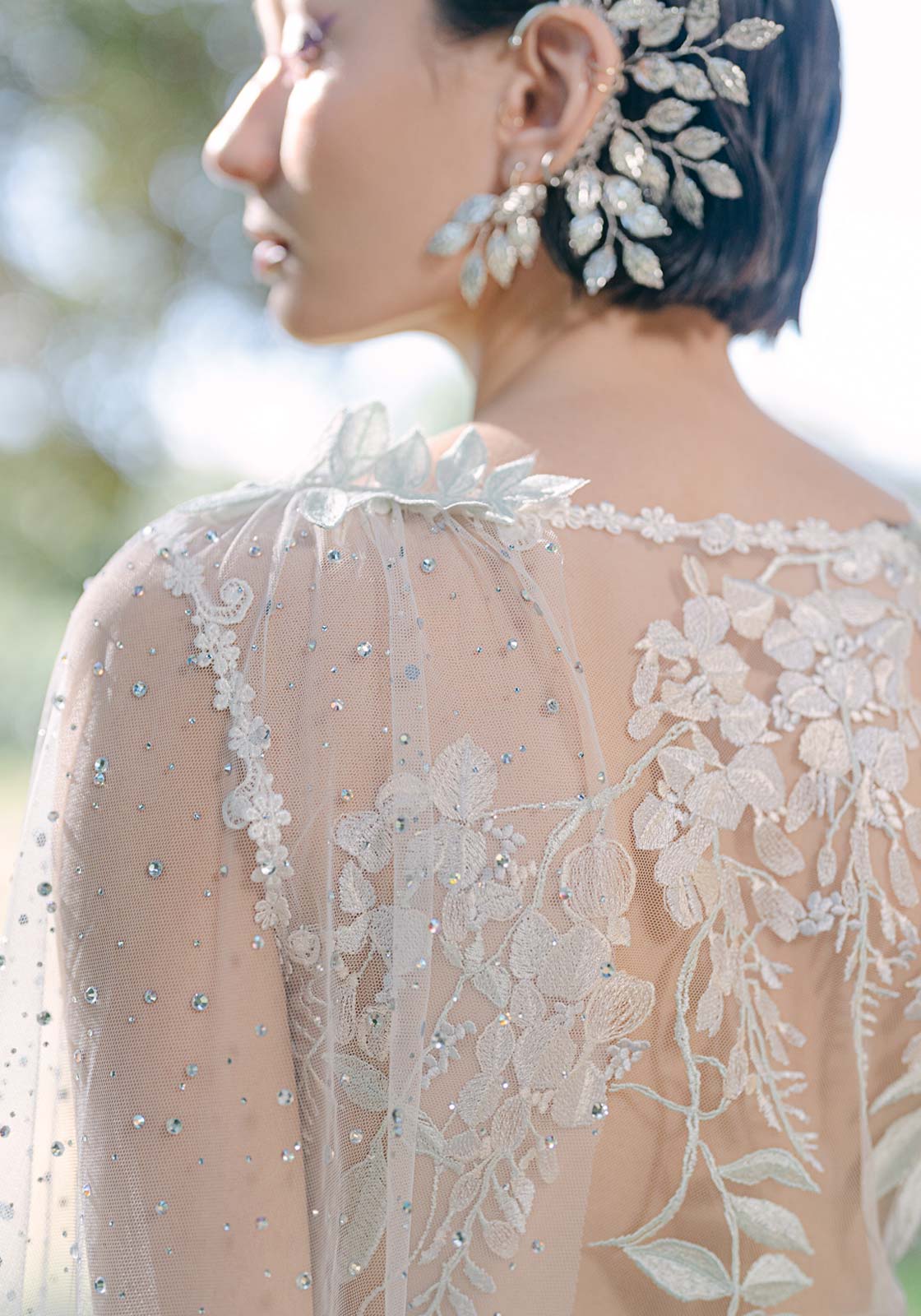 Willowyn Designer Wedding Dress Embroidered back detail