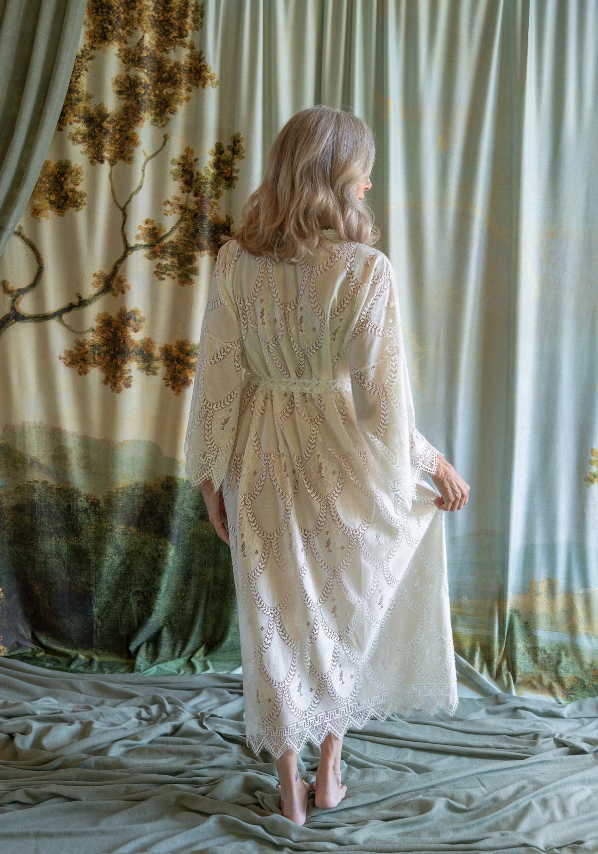 Toscana Boho Lace Kimono Robe