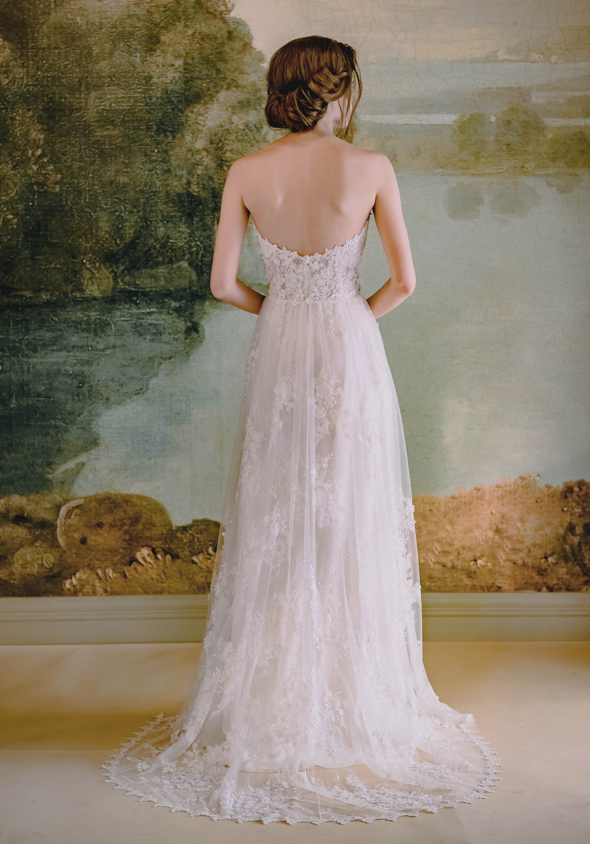 A-line wedding dress by Claire Pettibone