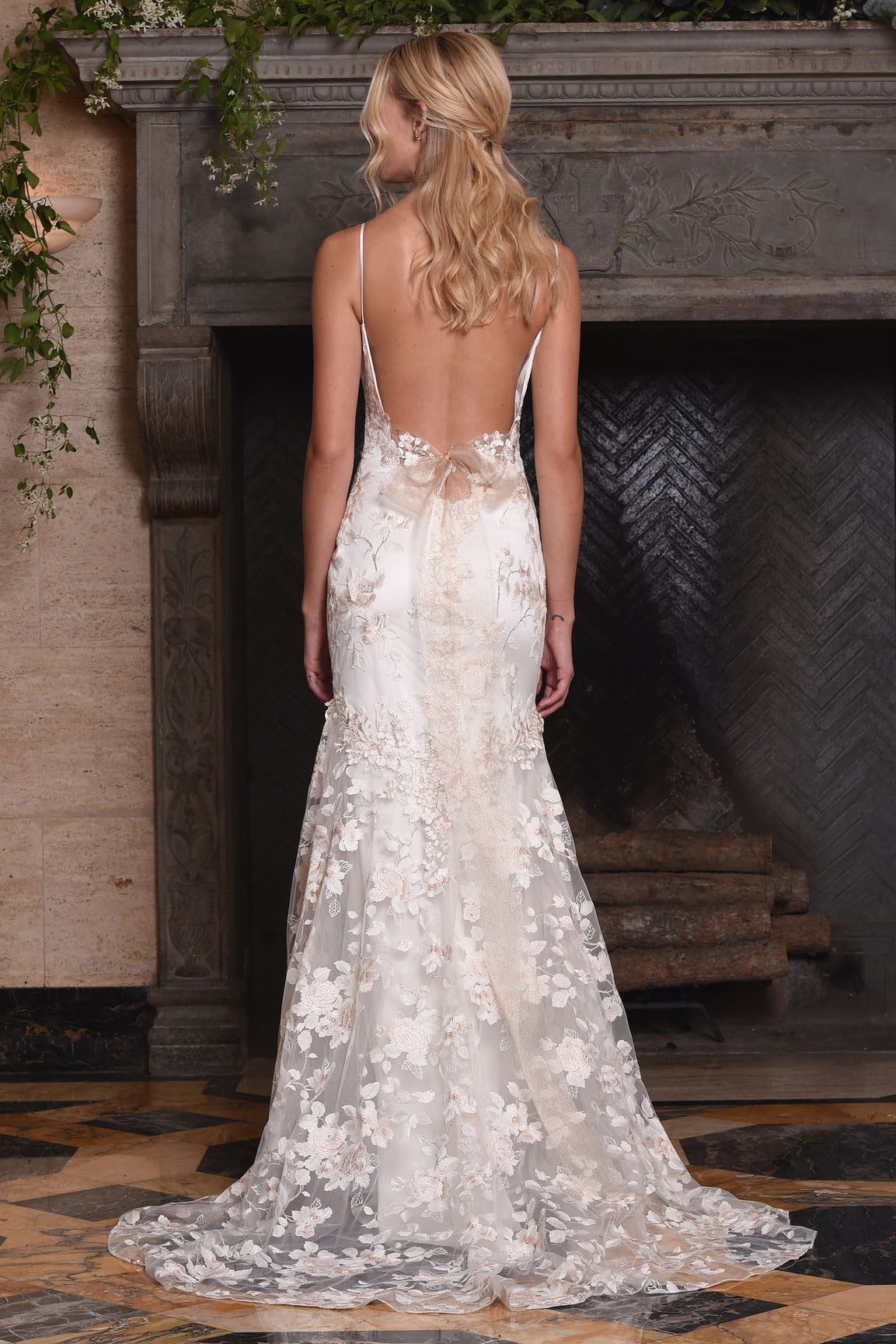 Claire Pettibone April Wedding Dress Back View