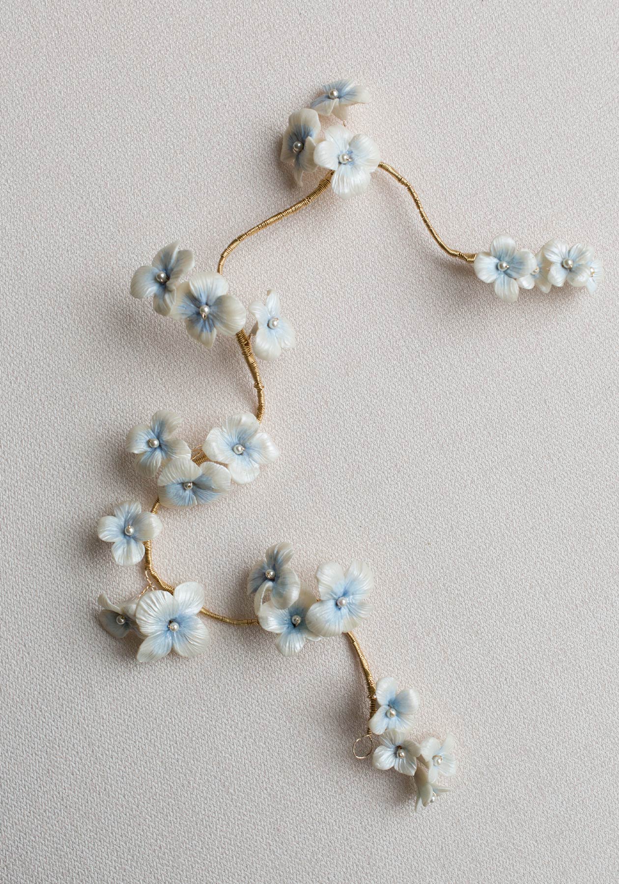 Azure Wildflower Vine Hair Accessory