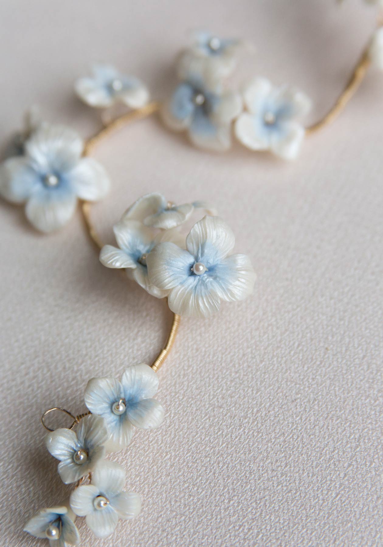 Azure Wildflower Vine Hair Accessory