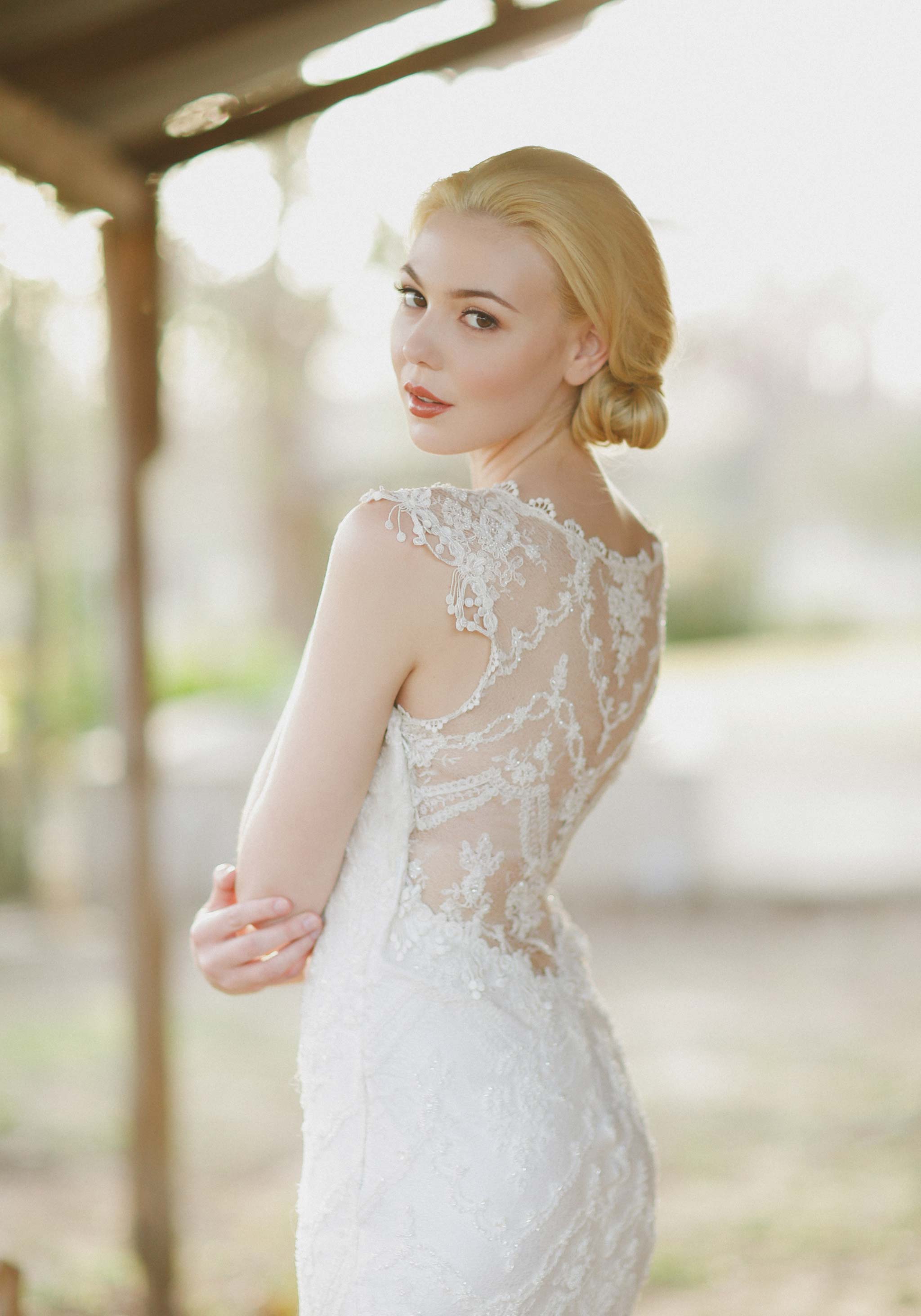 Chantilly wedding dress by Claire Pettibone