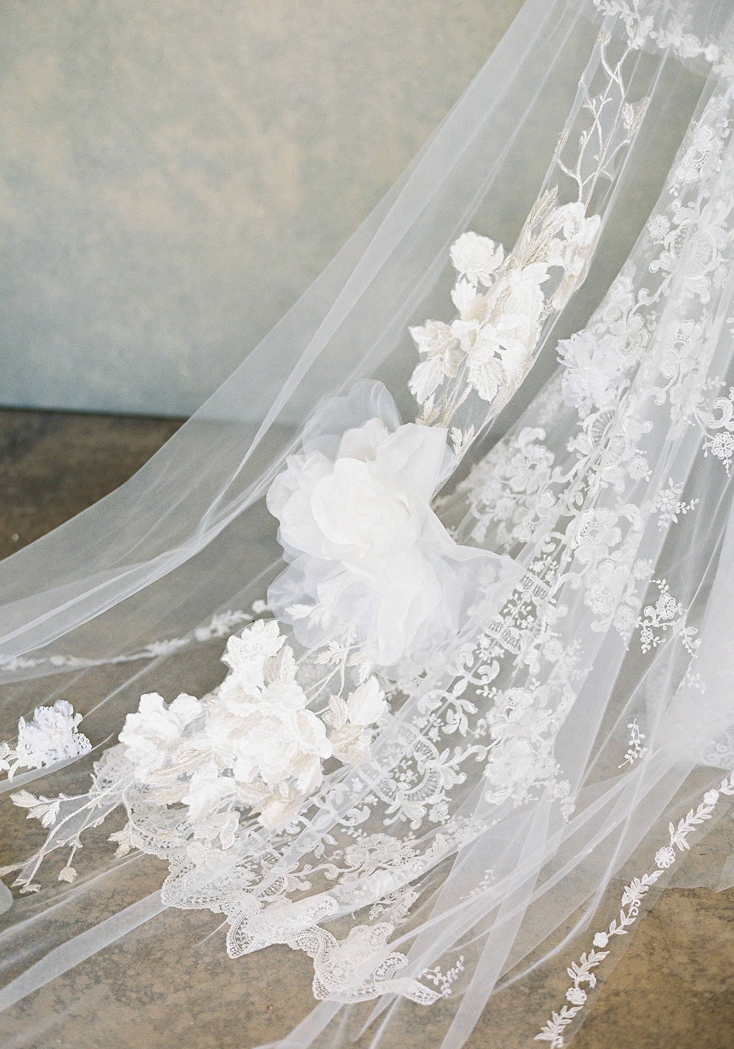 Enchanted Moon Bridal Cape with Floral