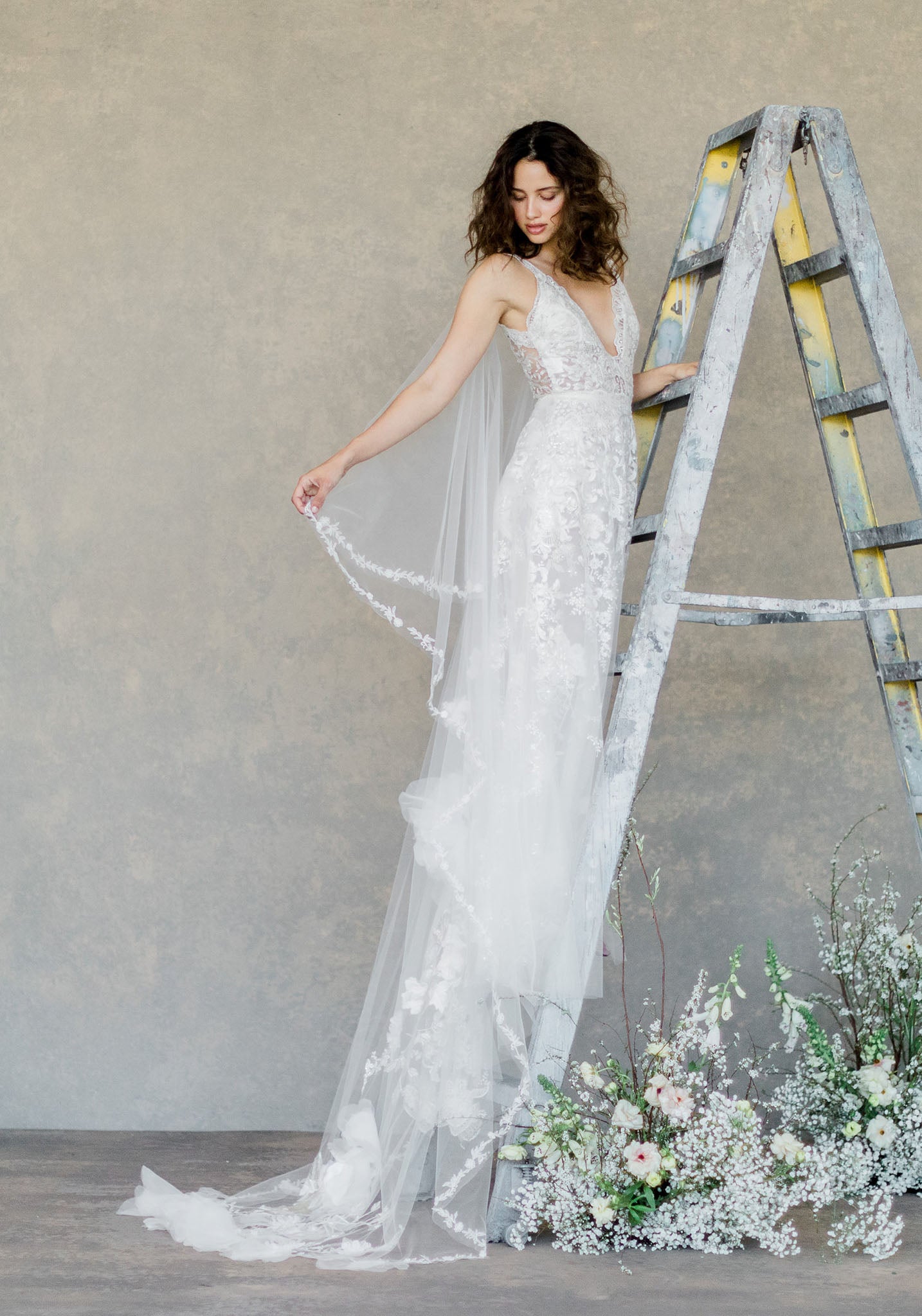 A-line Wedding dress Moonlight Rose by Claire Pettibone
