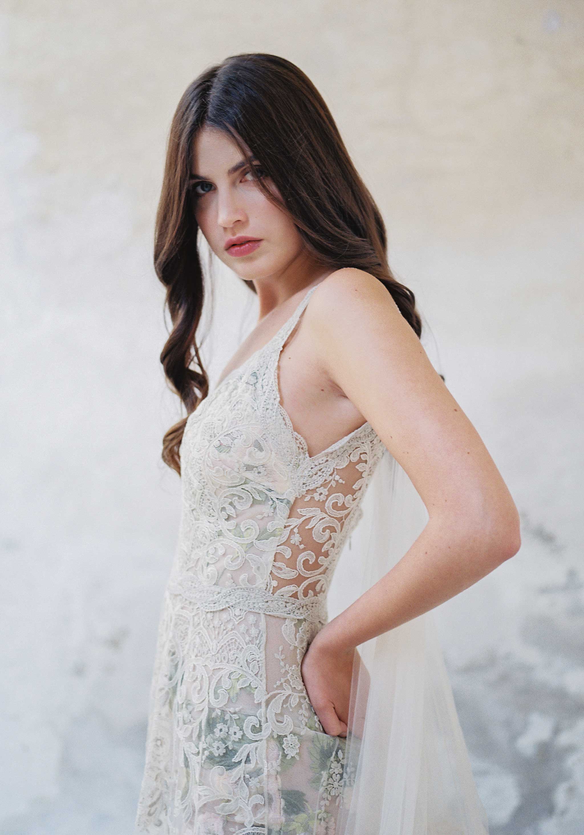 Desert Rose Flora Wedding dress by Claire Pettibone
