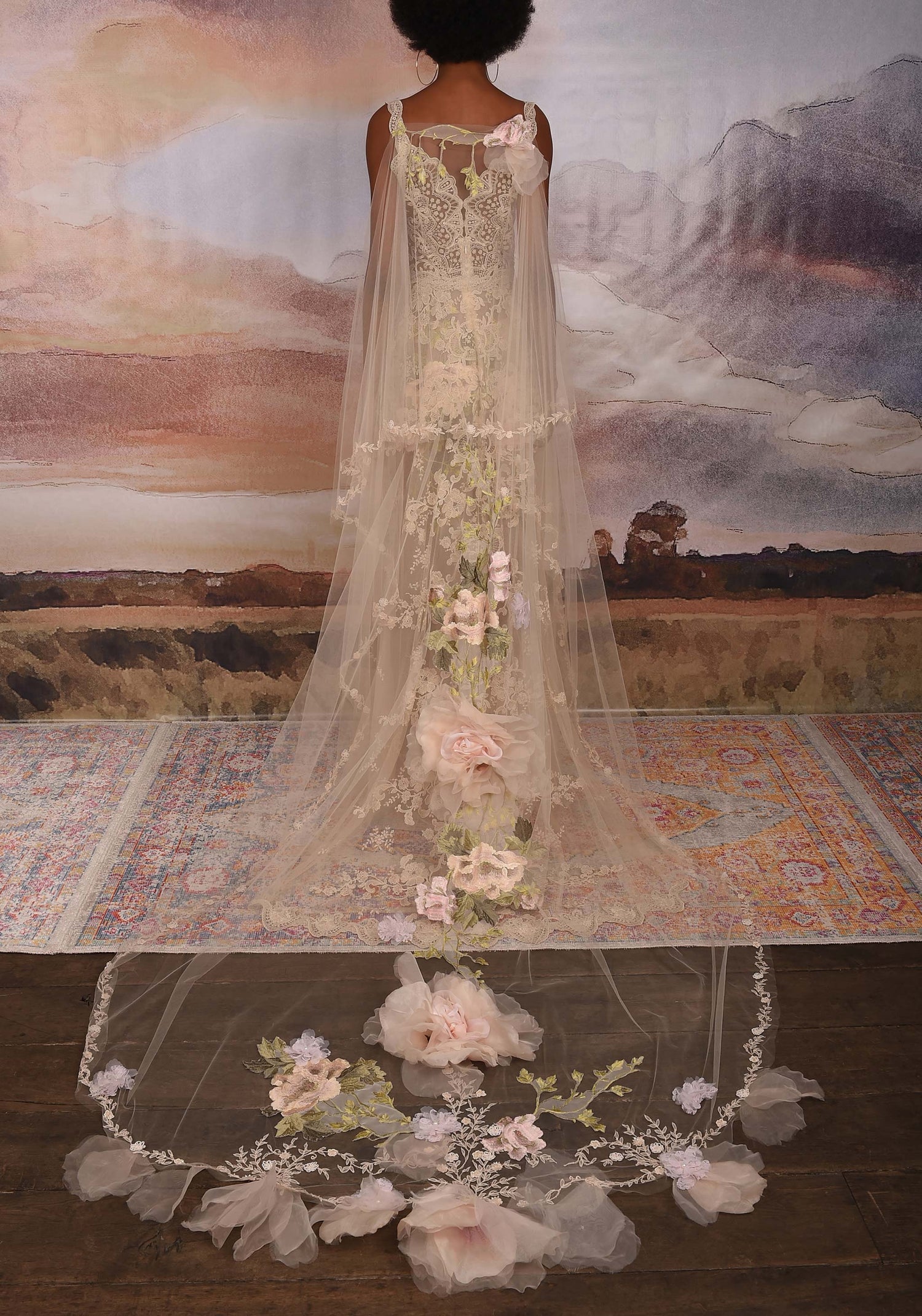 Colorful unique veil