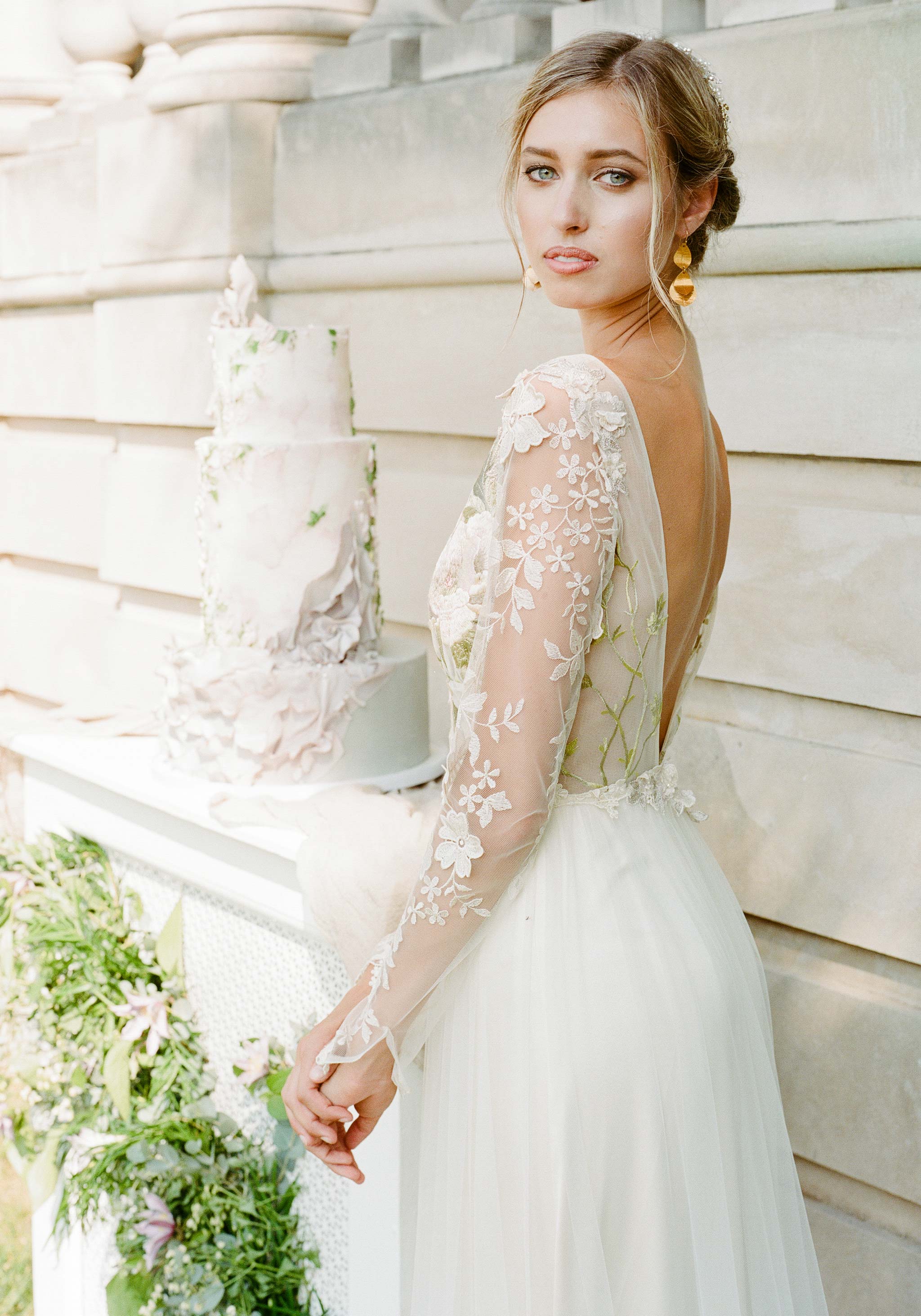 Long Sleeve Wedding dress by Claire Pettibone