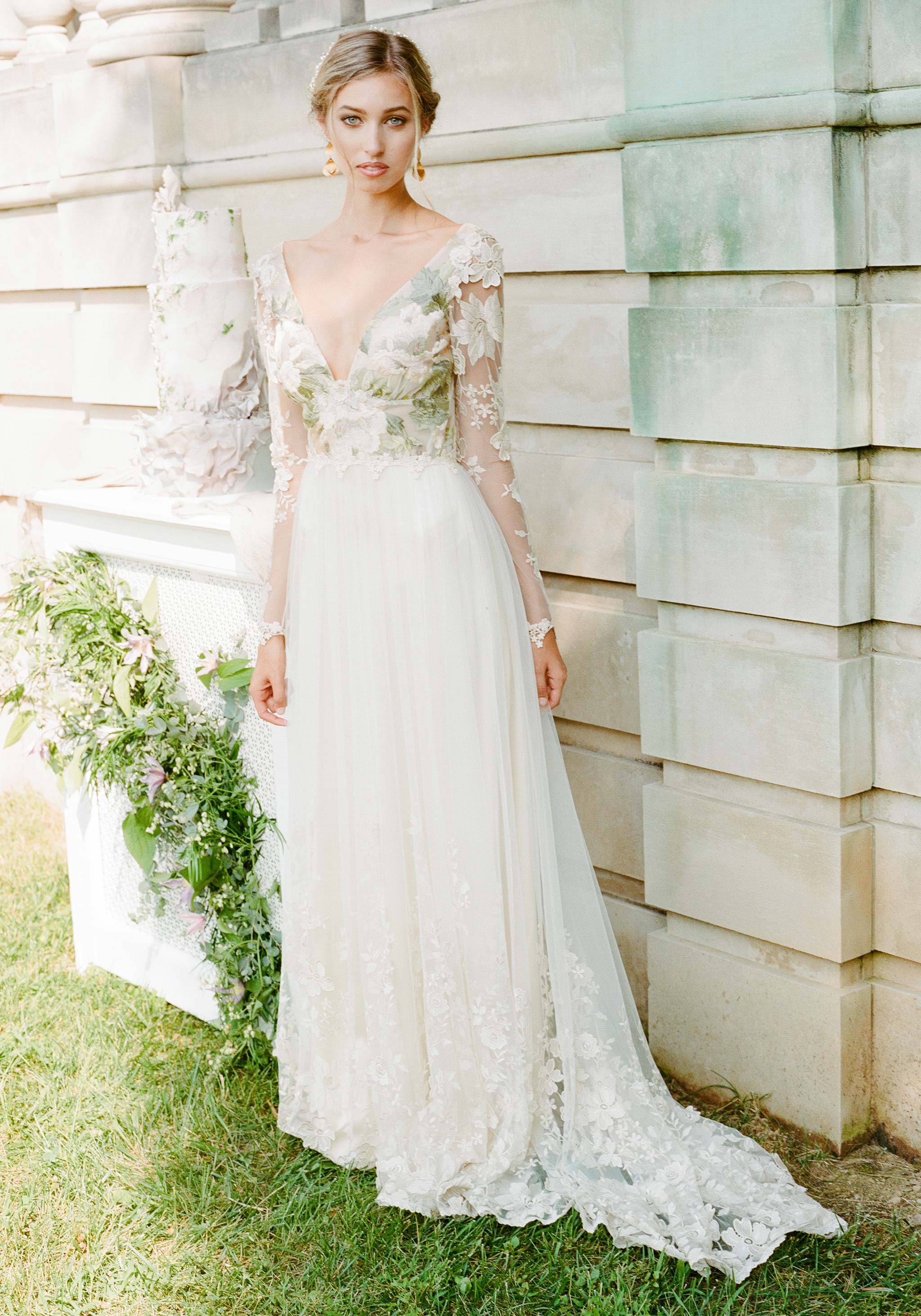A-line wedding dress Primavera by Claire Pettibone