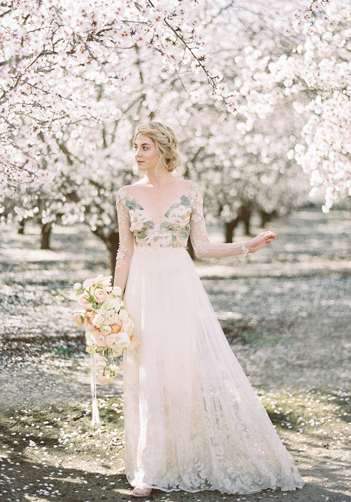 Long Sleeve wedding dress Primavera by Claire Pettibone