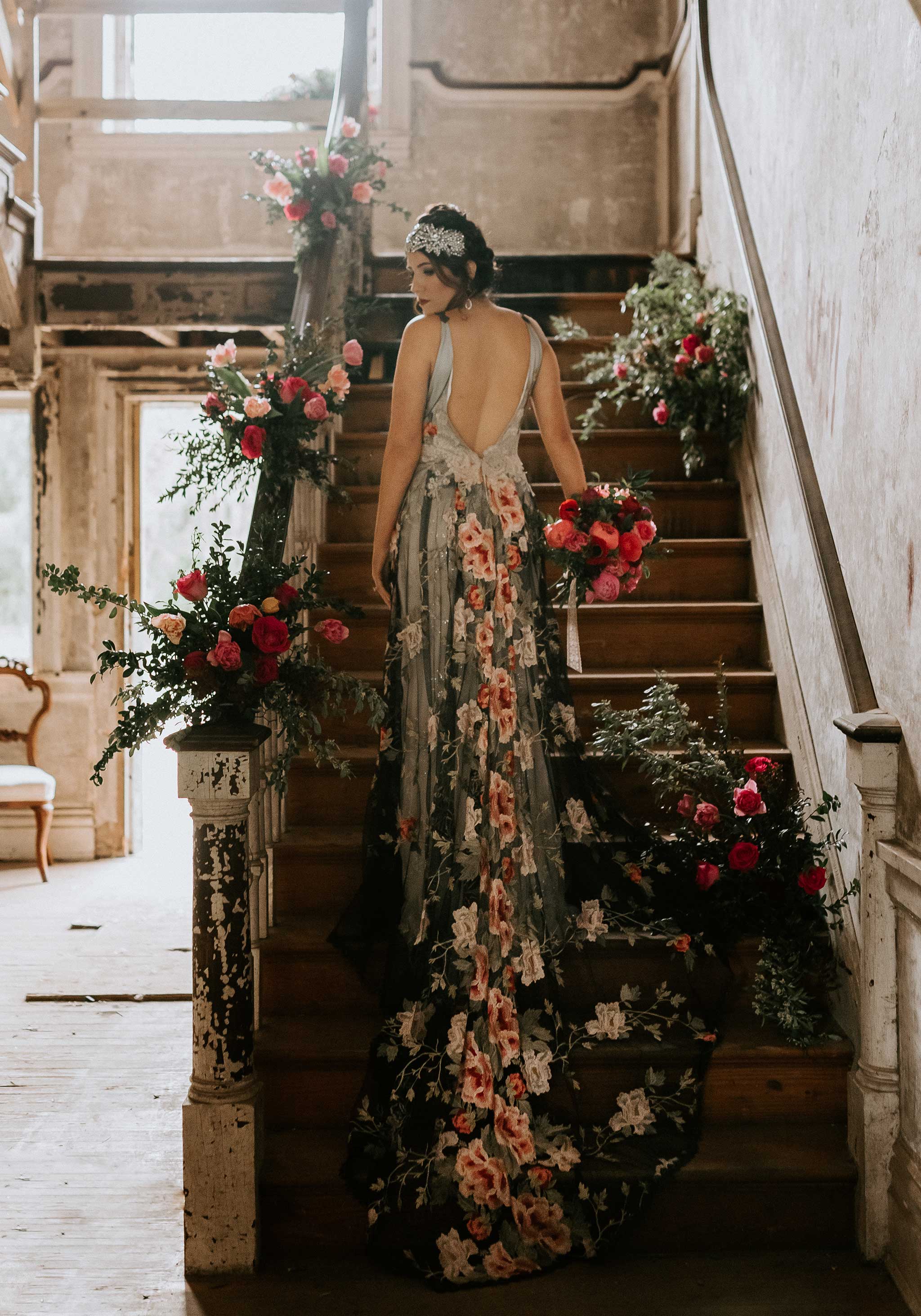 Unique Luxurious black wedding dress Rave Design by Claire Pettibone