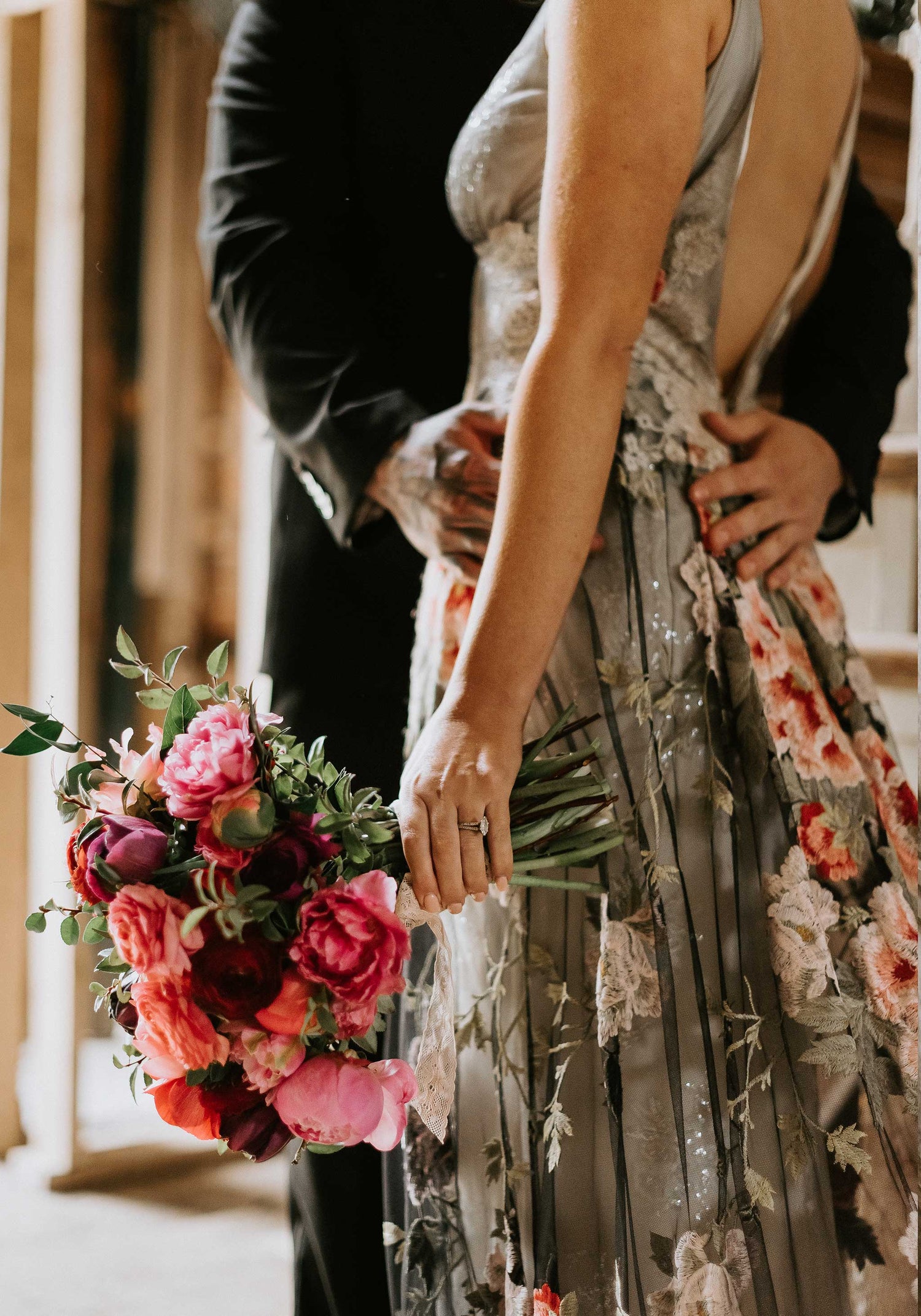 Unique Luxurious black wedding dress Rave Design by Claire Pettibone