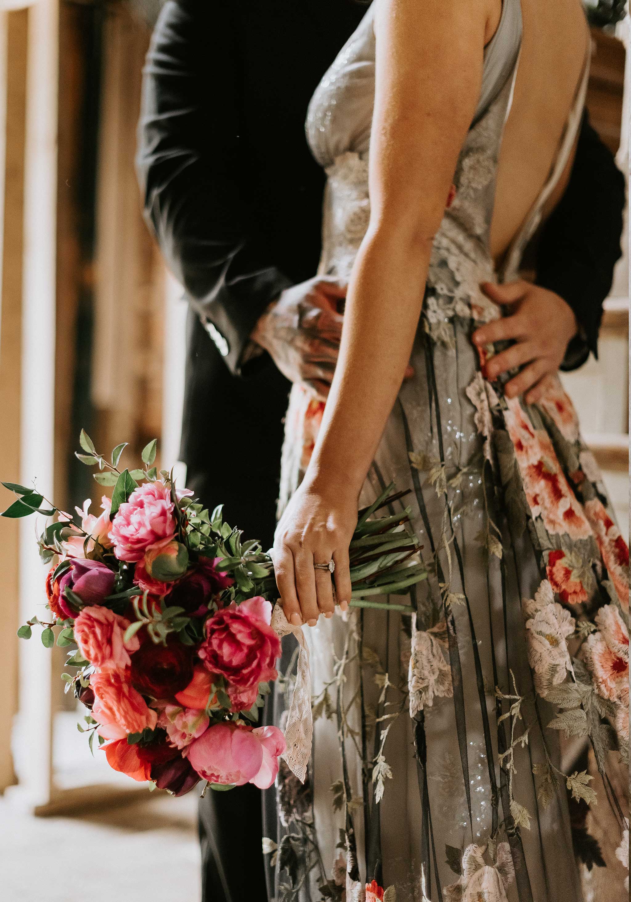 Unique Luxurious black wedding dress Rave Design by Claire Pettibone