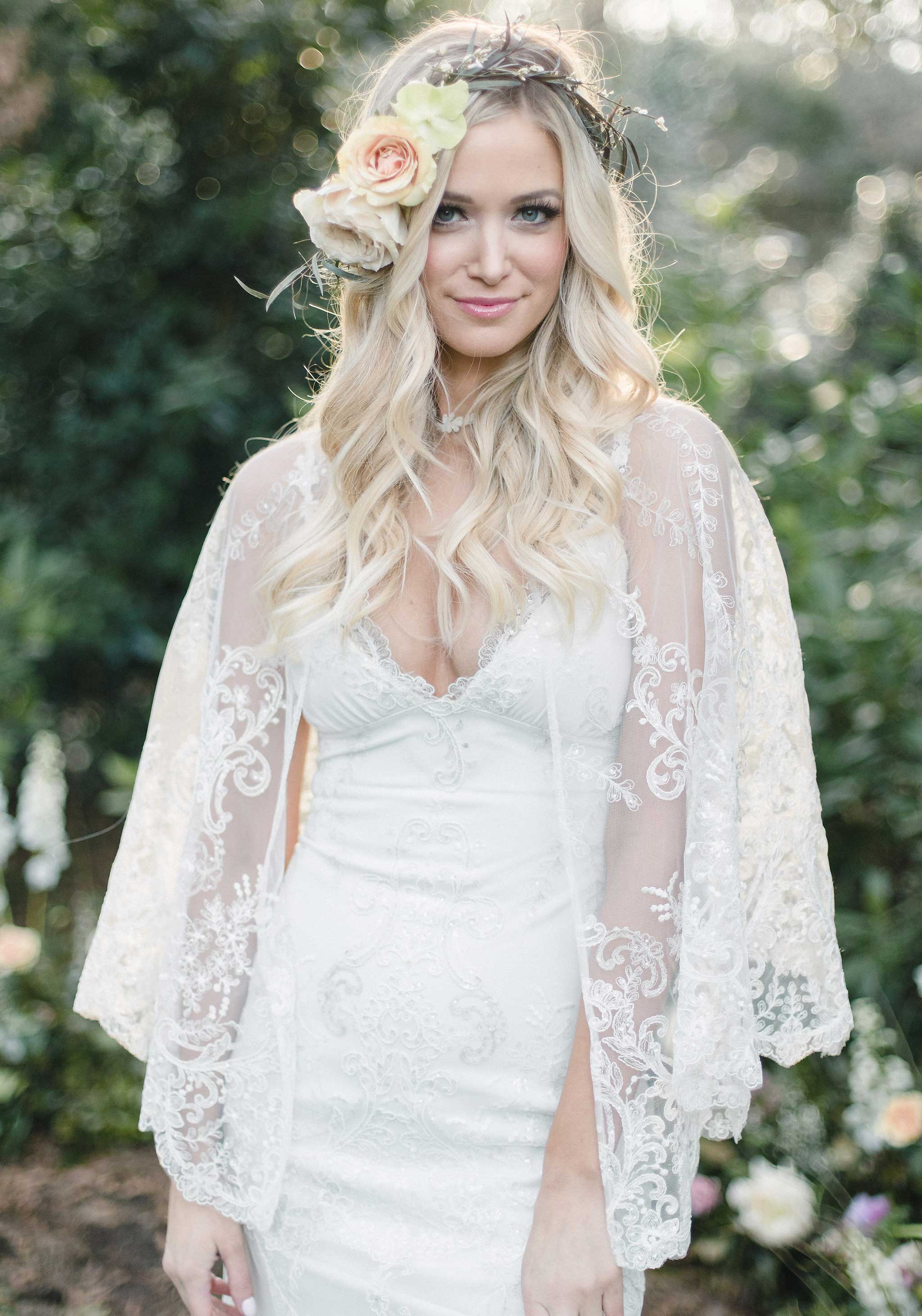 Wedding dress with Bridal cape