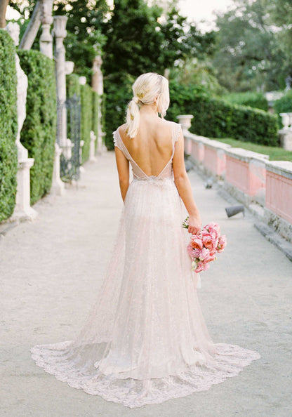 Aurora Wedding Dress with Open Back