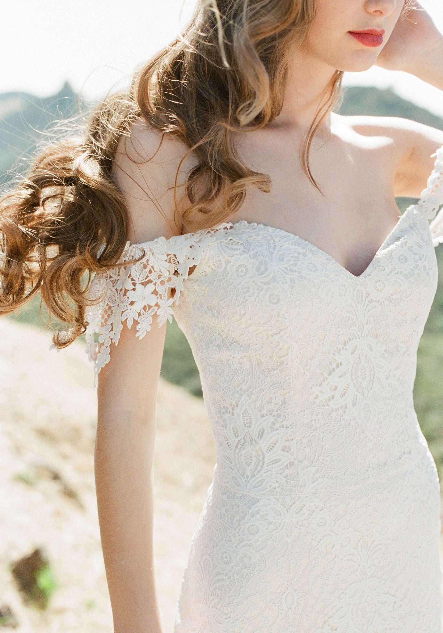 Claire Pettibone Romantique Bordeaux Lace Gown