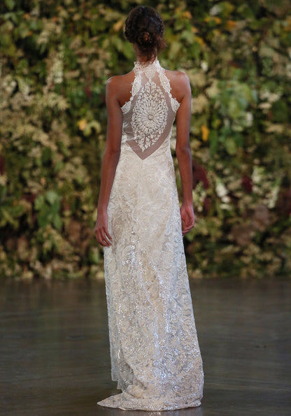 Celestine - Couture Wedding Dress by Claire Pettibone runway Illusion Back