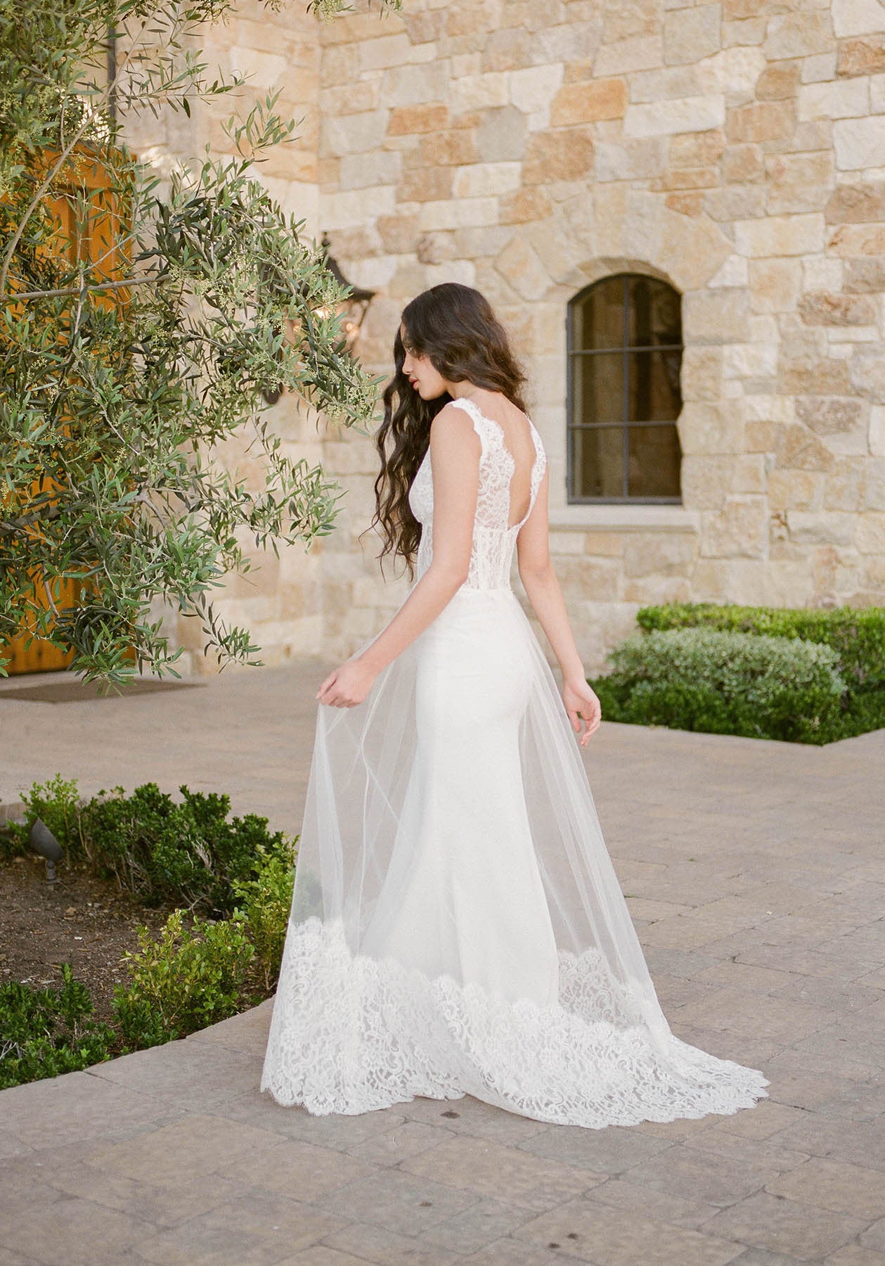 Claire Pettibone Romantique Chardonnay Lace Gown