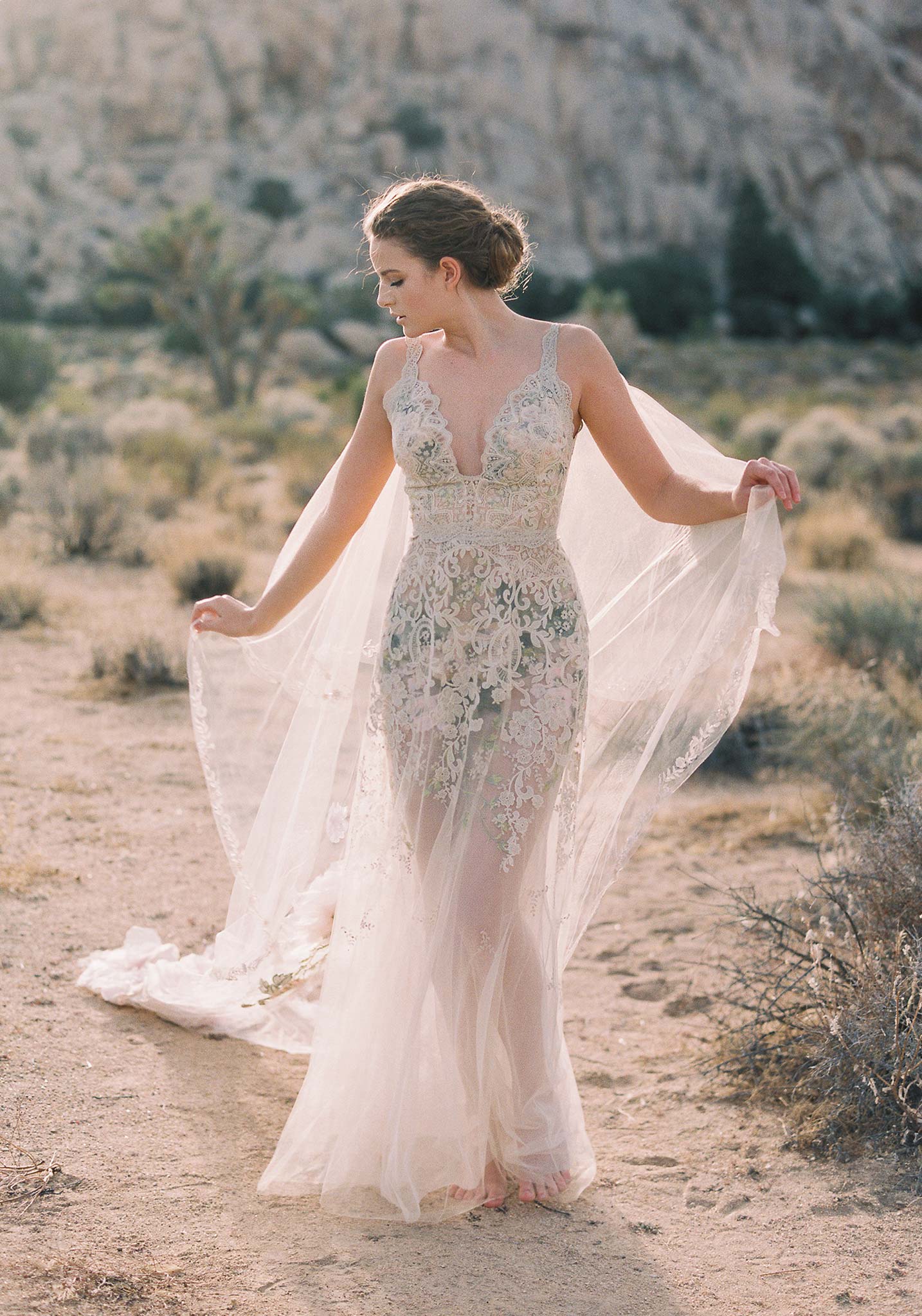 Desert Rose Flora Wedding dress by Claire Pettibone