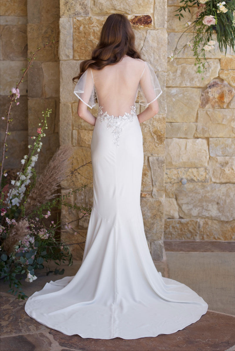 Claire Pettibone Romantique Merlot Lace Gown