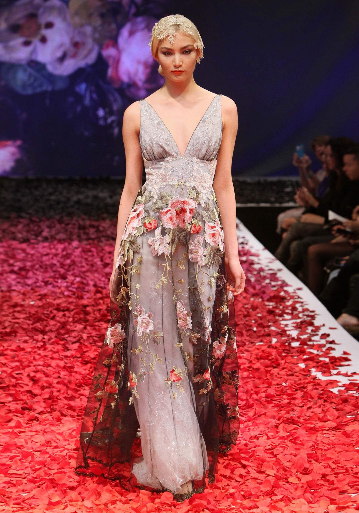 Claire Pettibone Lace Raven Wedding Dress