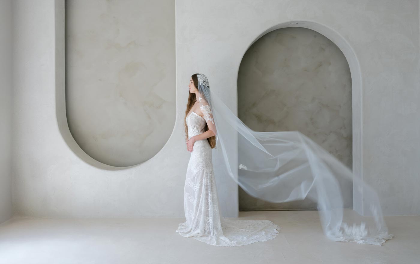 Emily Wedding Dress with Poem Veil Pure Poetry Wedding Dress Collection