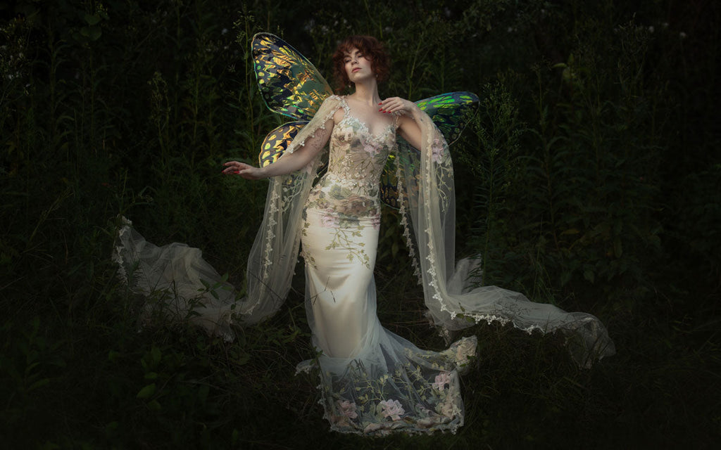 The Fairy Queen: Ethereal Fairy Wedding Dresses | Claire Pettibone