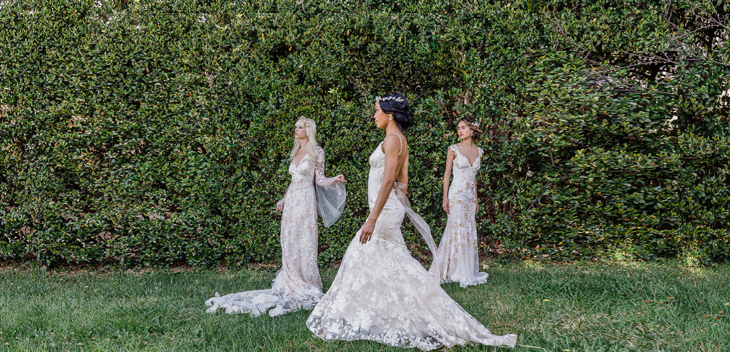 Wedding Dresses from the Les Fleurs Collection