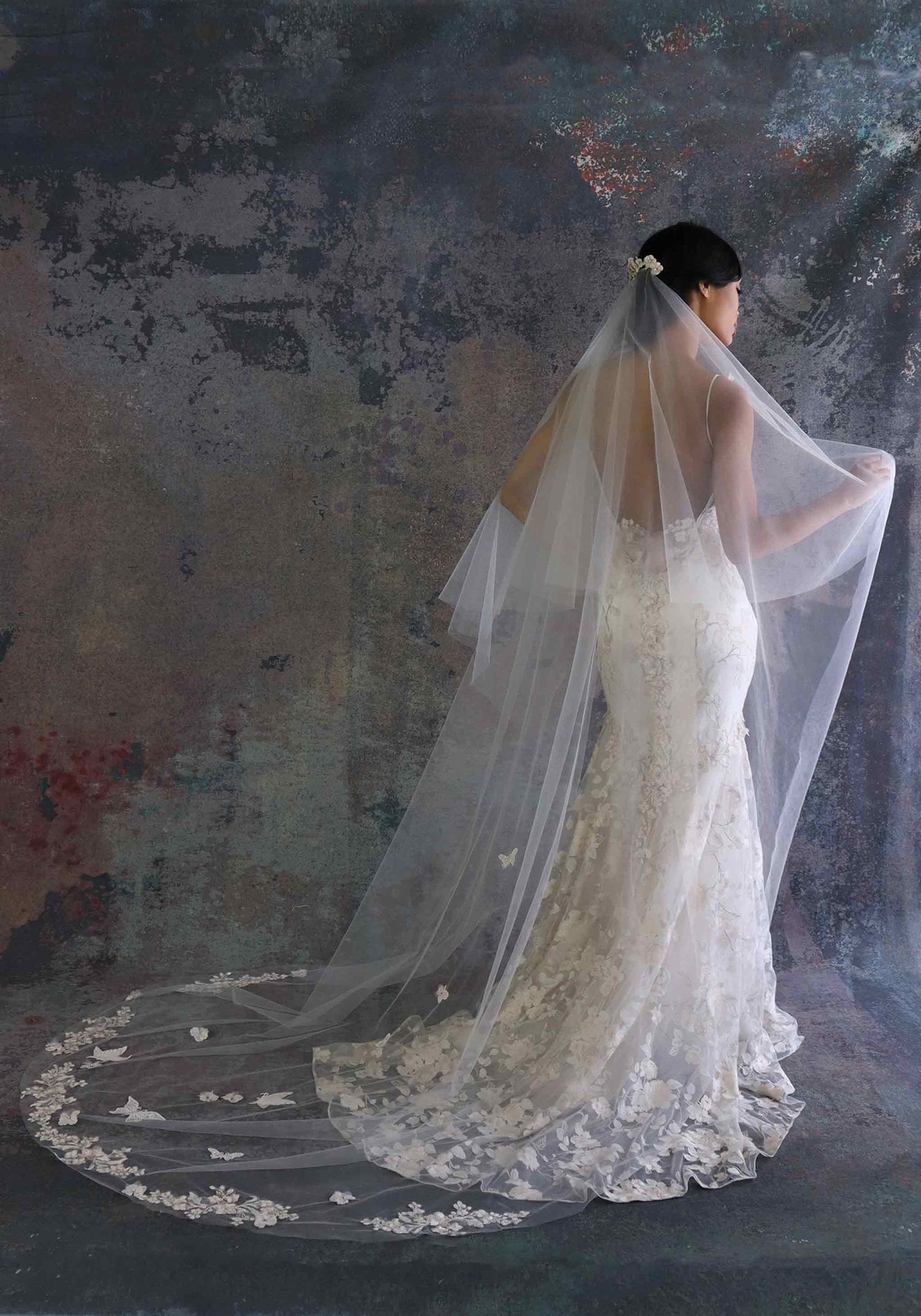 SIERRA, Long Blusher Wedding Veil