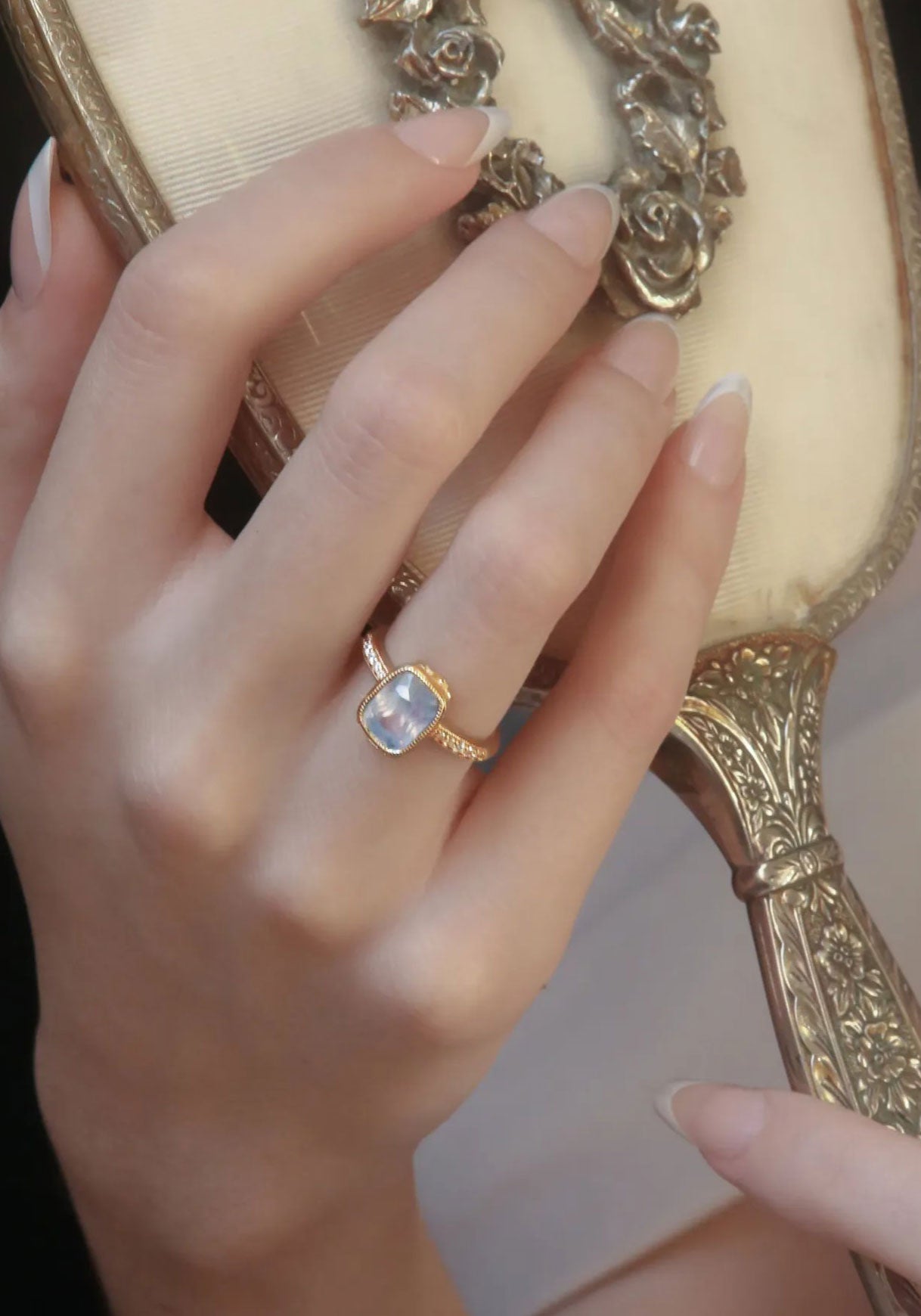 Aurelie wedding ring worn 