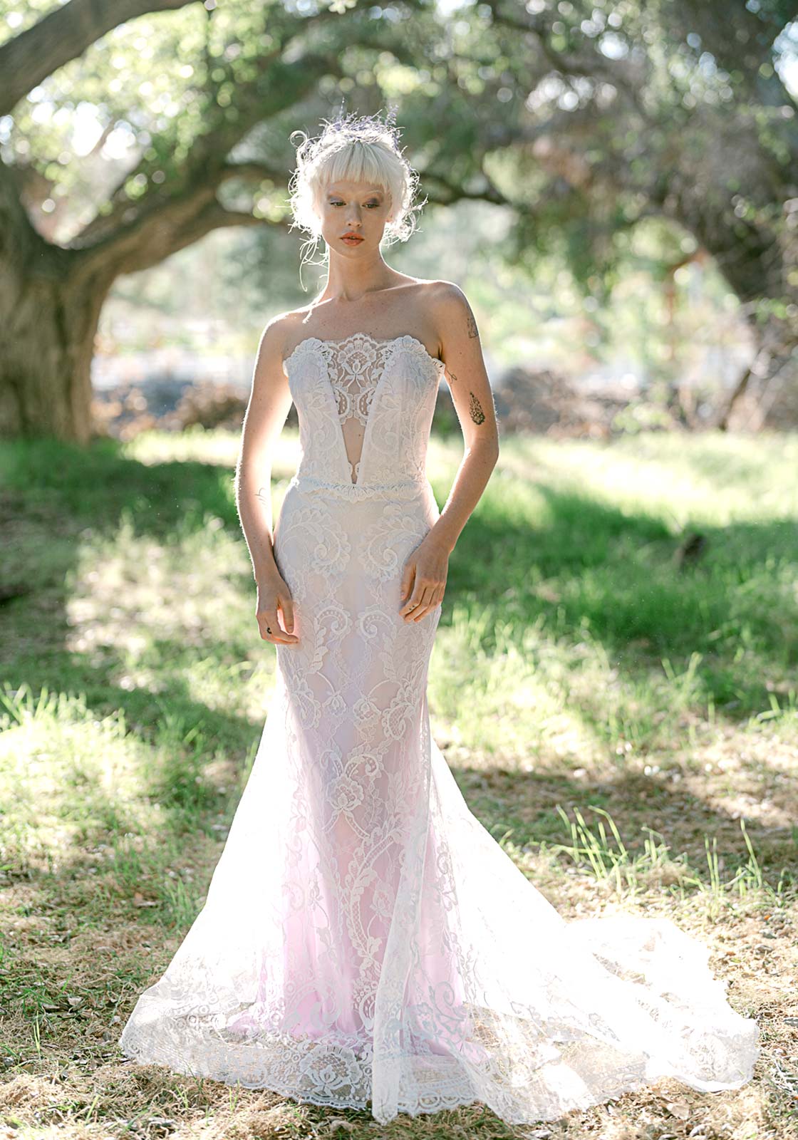 Claire Pettibone Wedding Dresses with Fitted body Silhouttes
