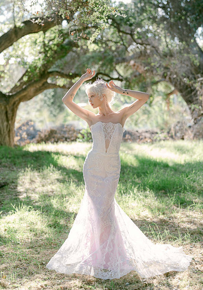 Quill Fit to Flare Wedding Dress