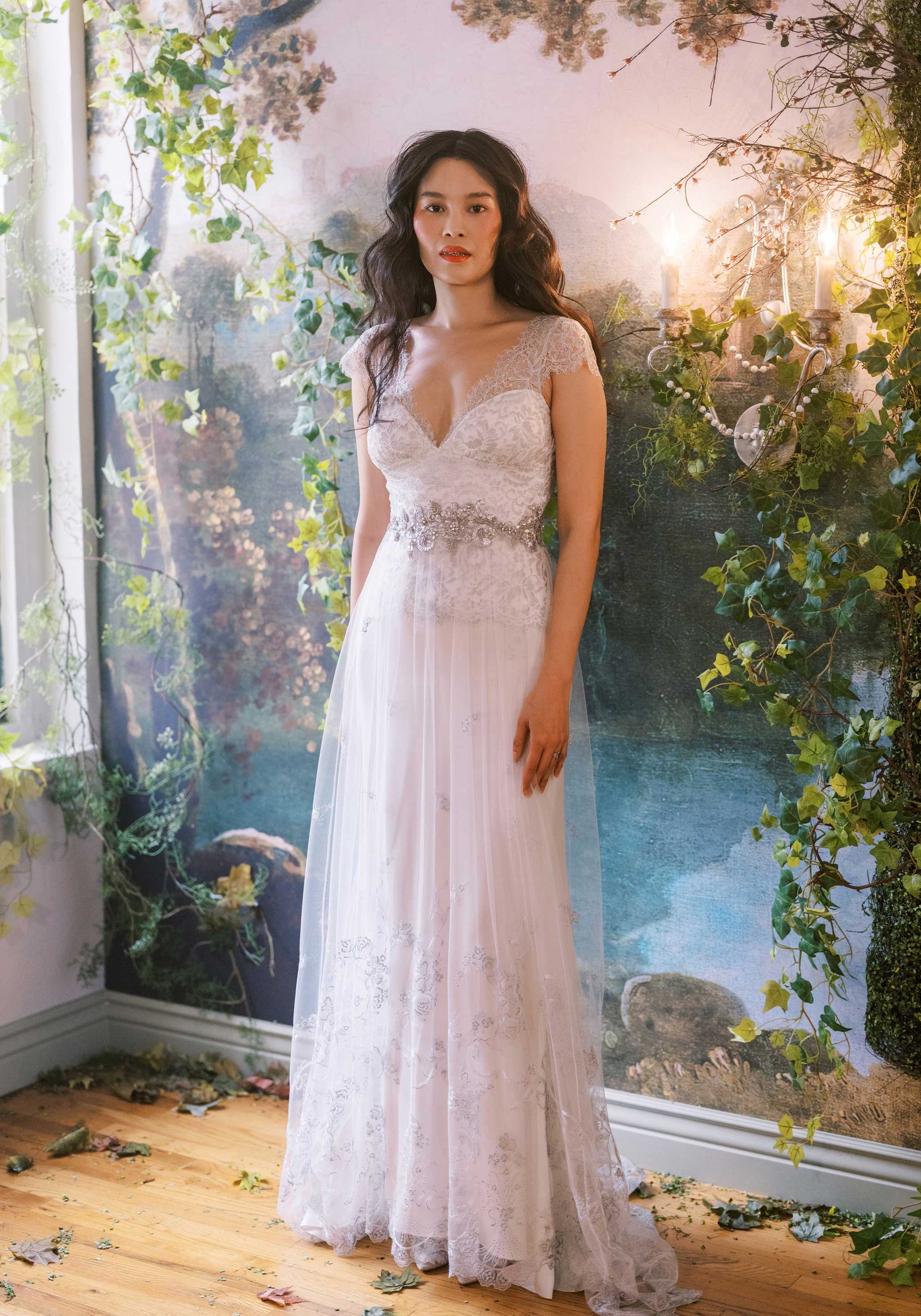 Juniper Wedding Gown – Mini Tulle A-Line Floral