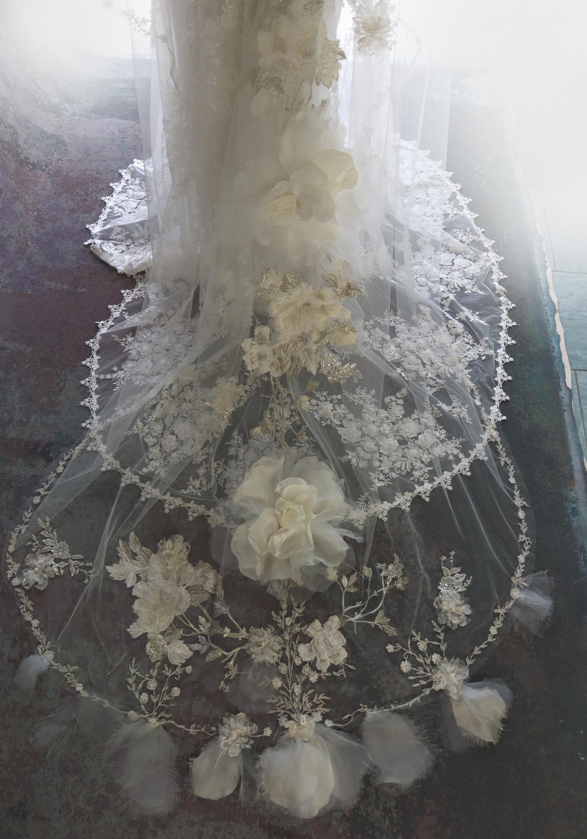 Embellished wedding cape