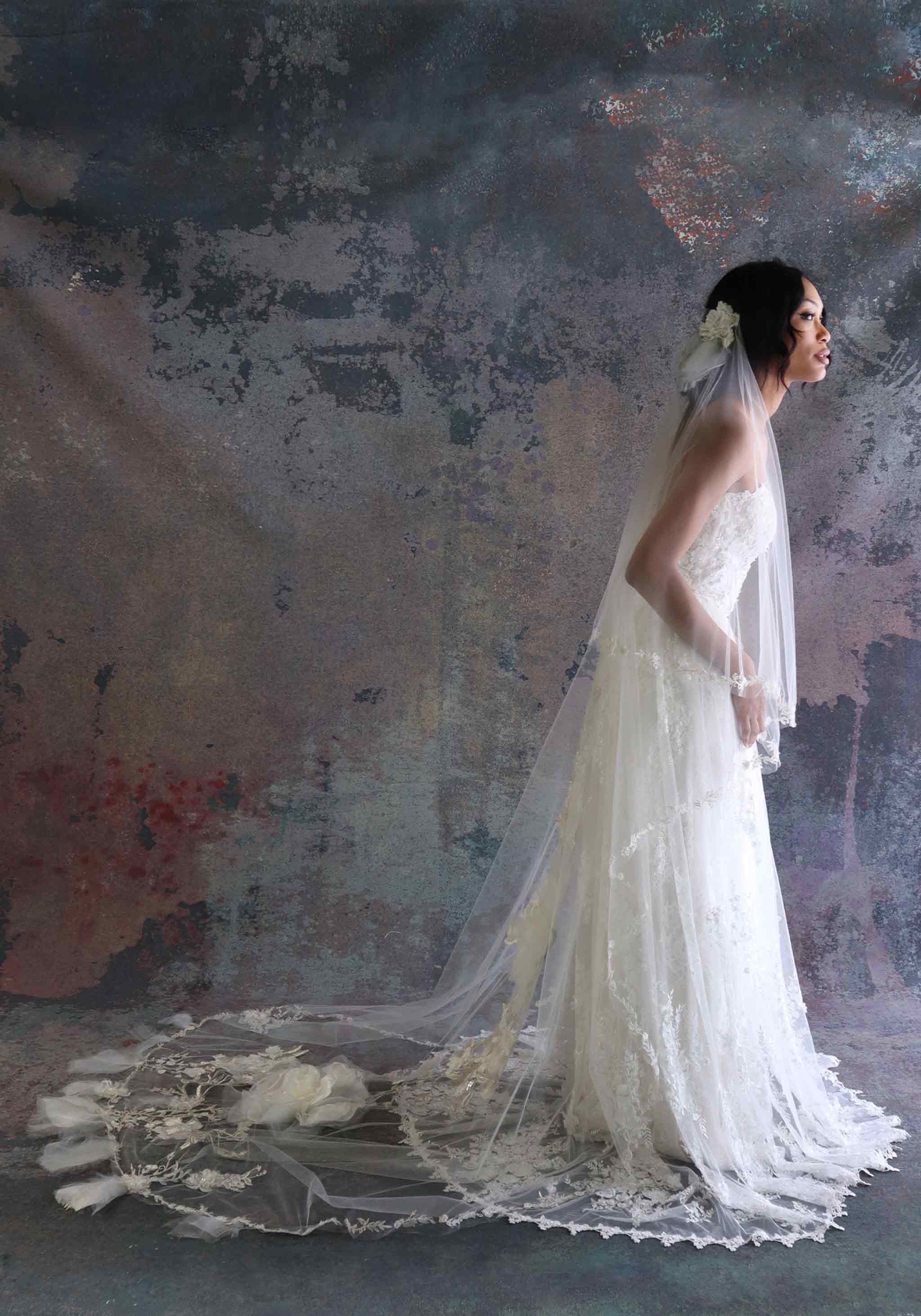 Bride veil cape