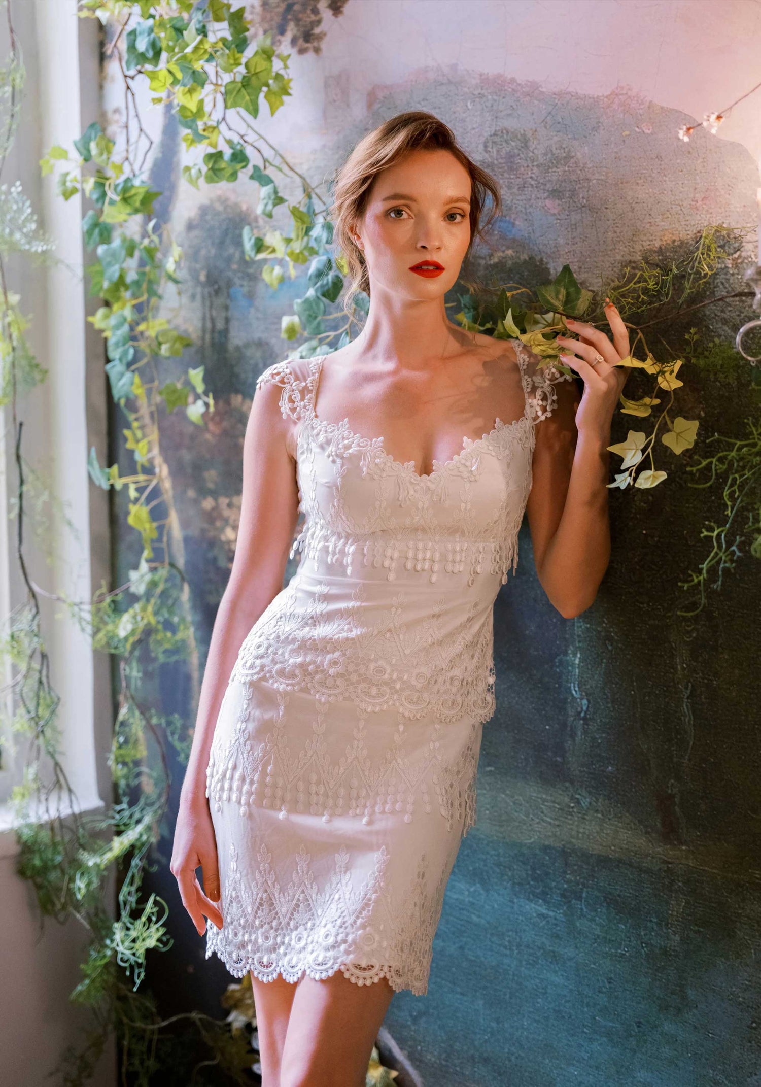 Vintage Inspired Lace & Sheer Back Cocktail Dress by Claire Pettibone Vintage Inspired Lace & Sheer Back Cocktail Dress by Claire Pettibone