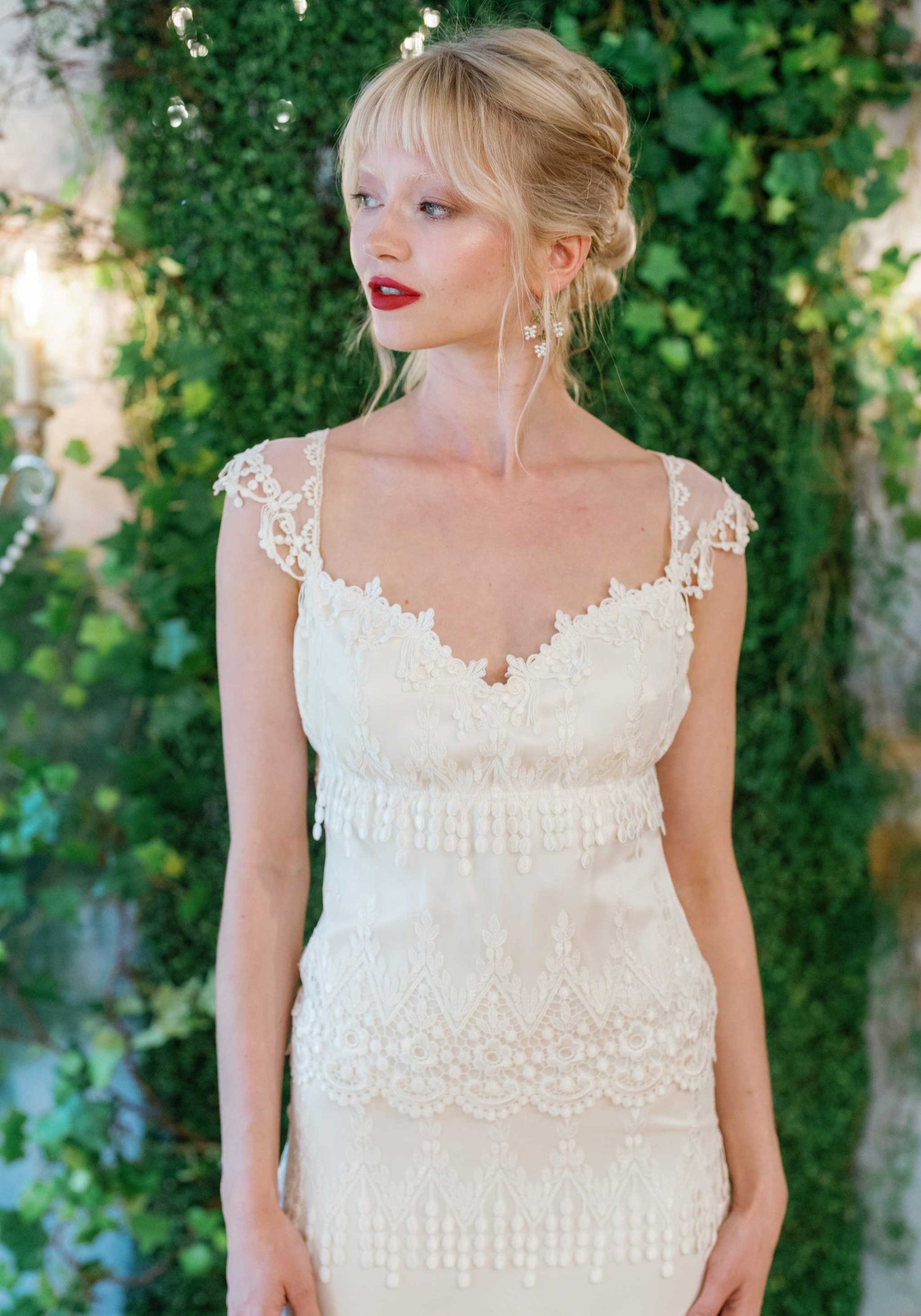 Vintage inspired embroidered party dress by Claire Pettibone