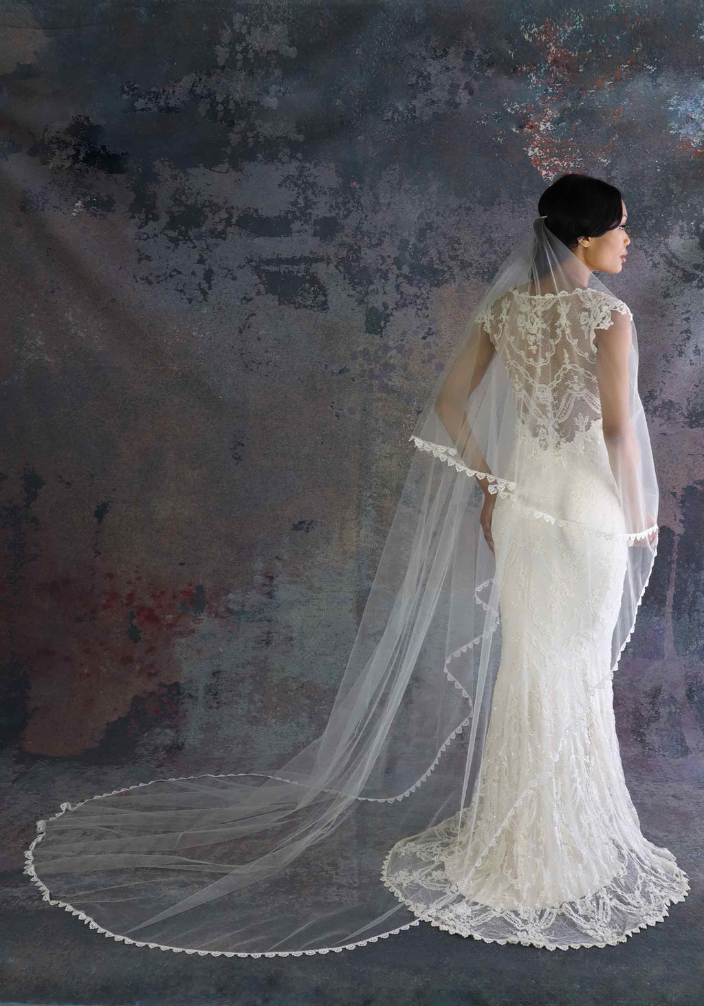 Boho Wedding Veil | Ivory Tulle Veil | Claire Pettibone