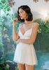 Moonlight Mini Party Dress in Ivory/Silver color