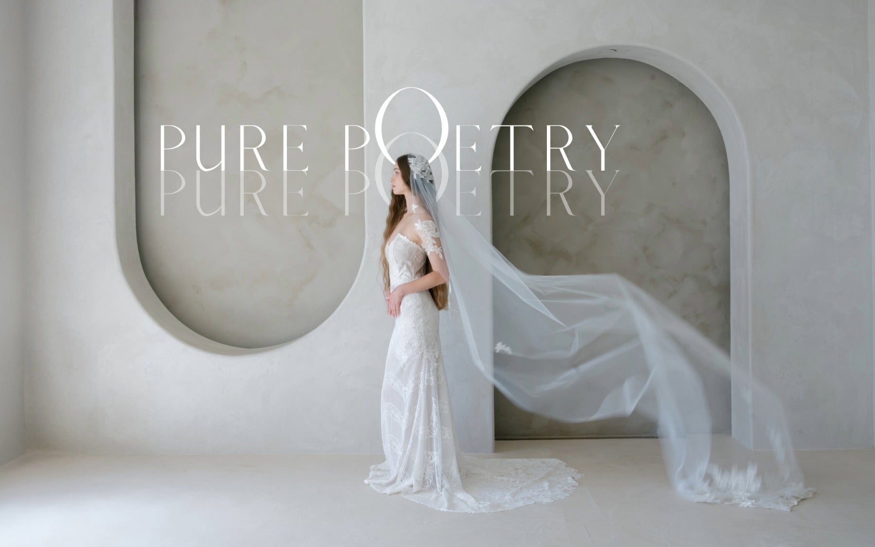 Adorned simplicity the latest wedding dress collection from designer Claire Pettibone Pure Poetry