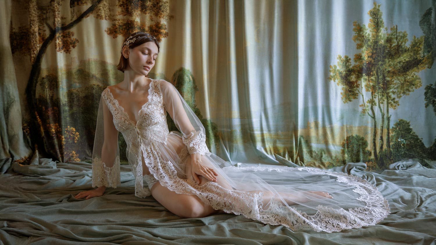 La Scale Bridal Lingerie Robe from Designer Claire Pettibone