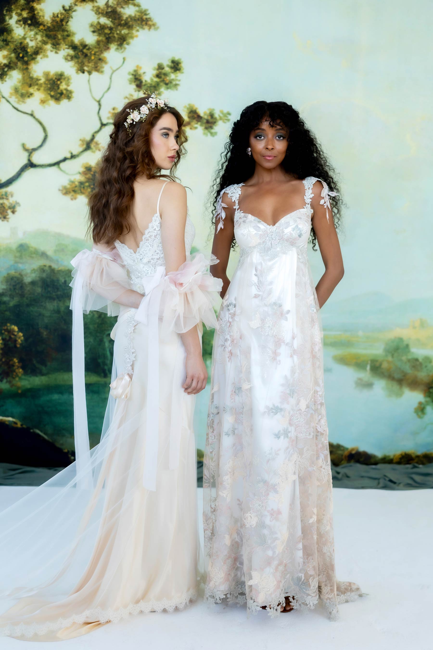 Cherish Gown | Floral Empire Style Wedding Dress by Claire Pettibone