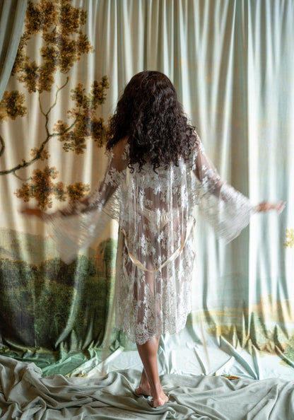 Eliza Lace Kimono Robe
